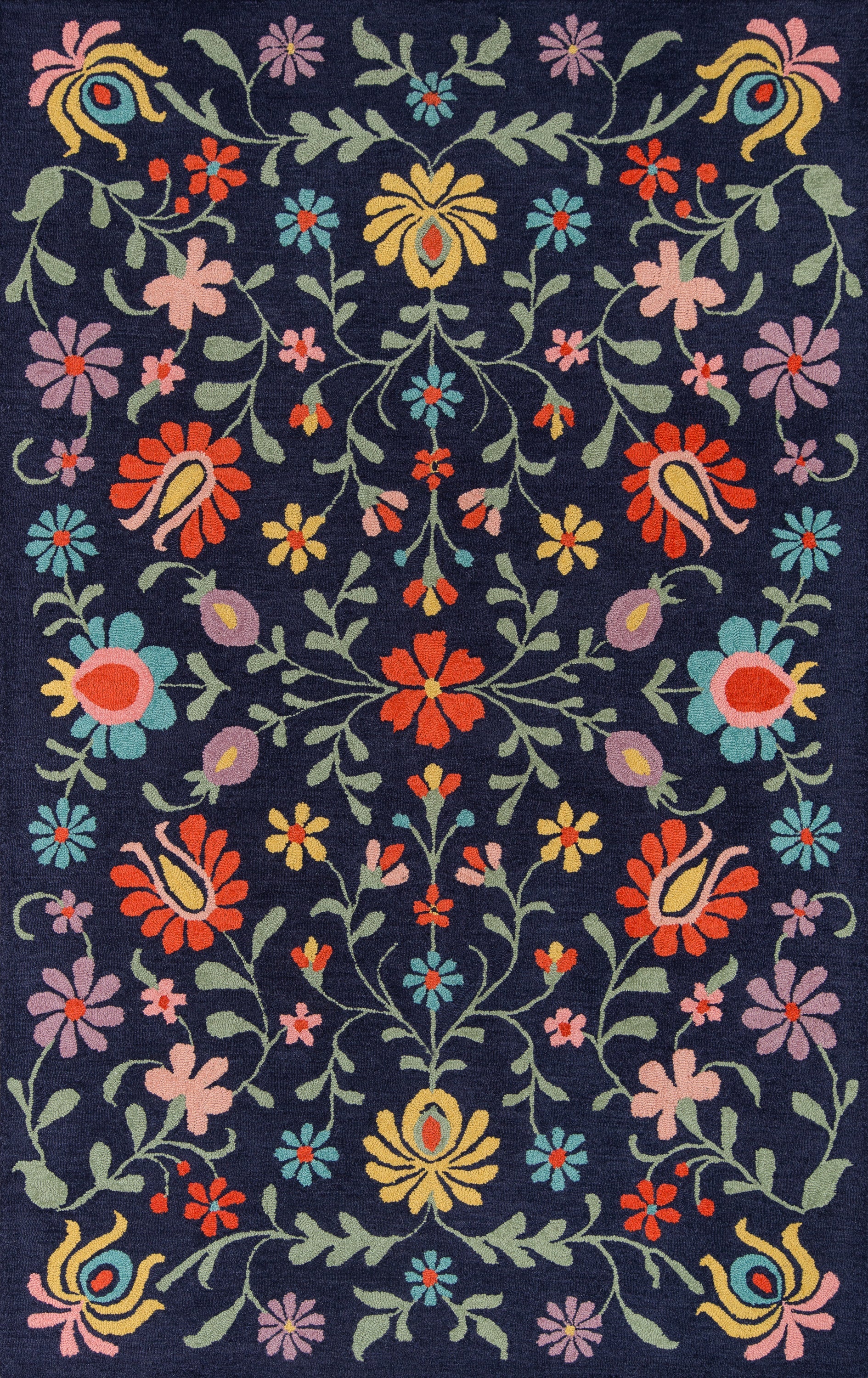 Momeni Newport NP-20 Navy Hand Tufted Area Rug