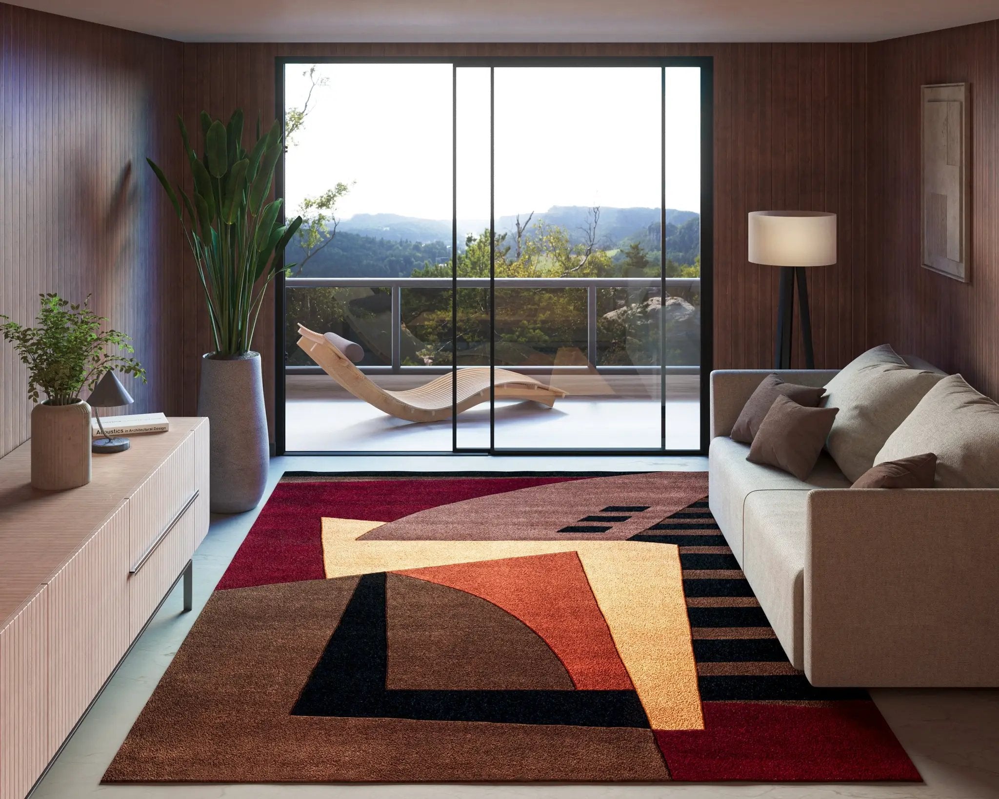 New Wave NW-22 Pomegranate Area Rug by Momeni