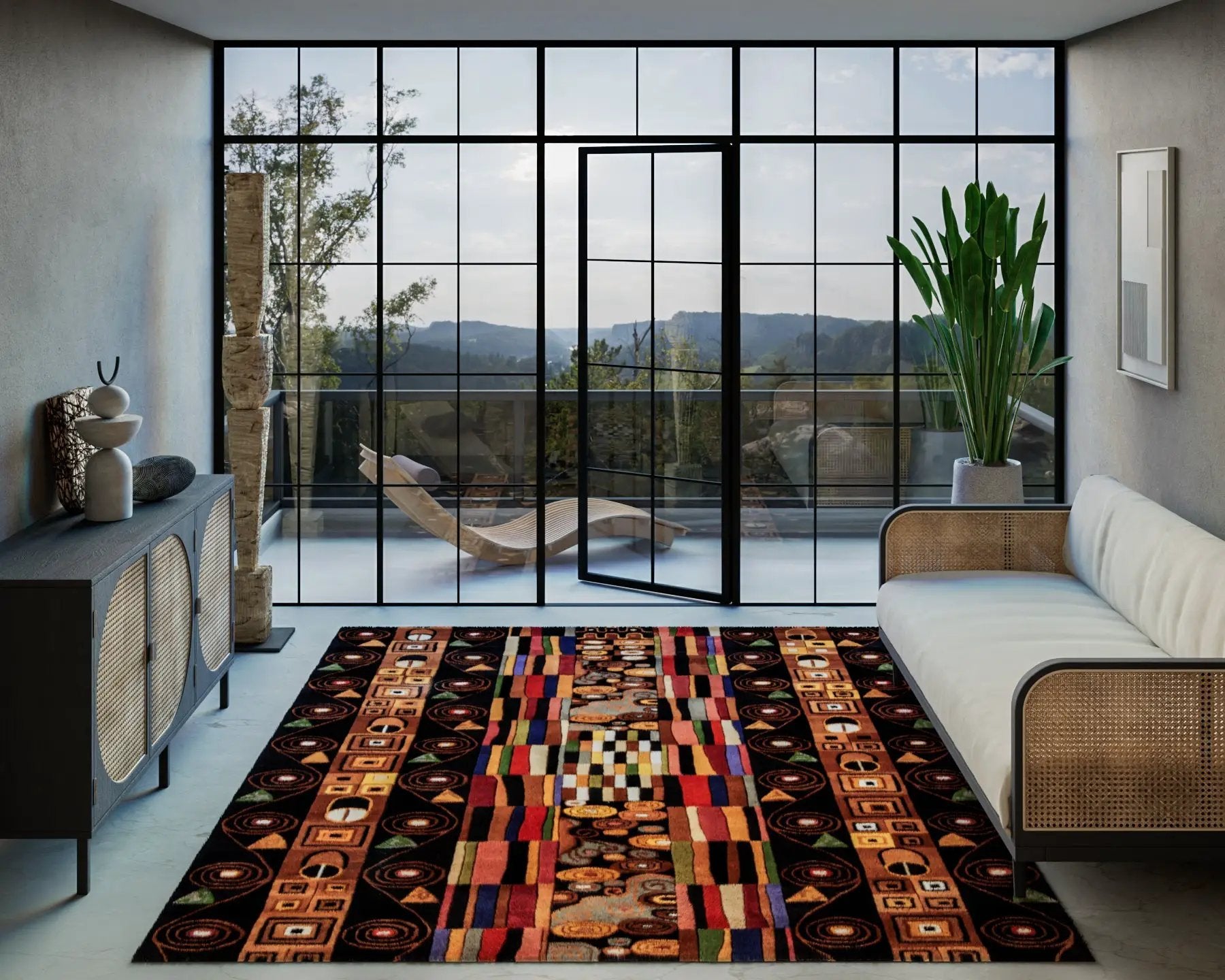 New Wave NW-33 Black Area Rug by Momeni