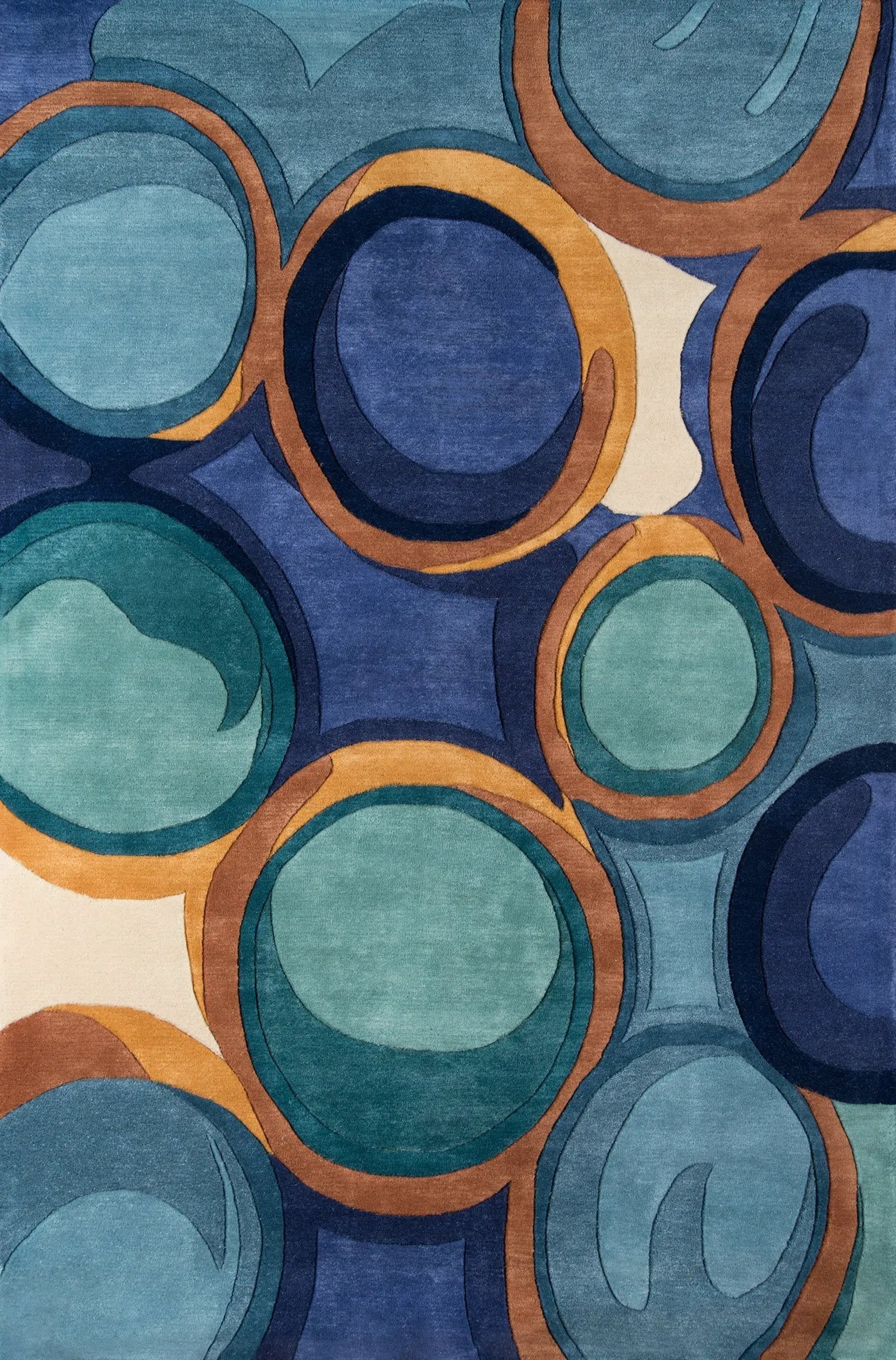 New Wave NW133 Blue Area Rug by Momeni