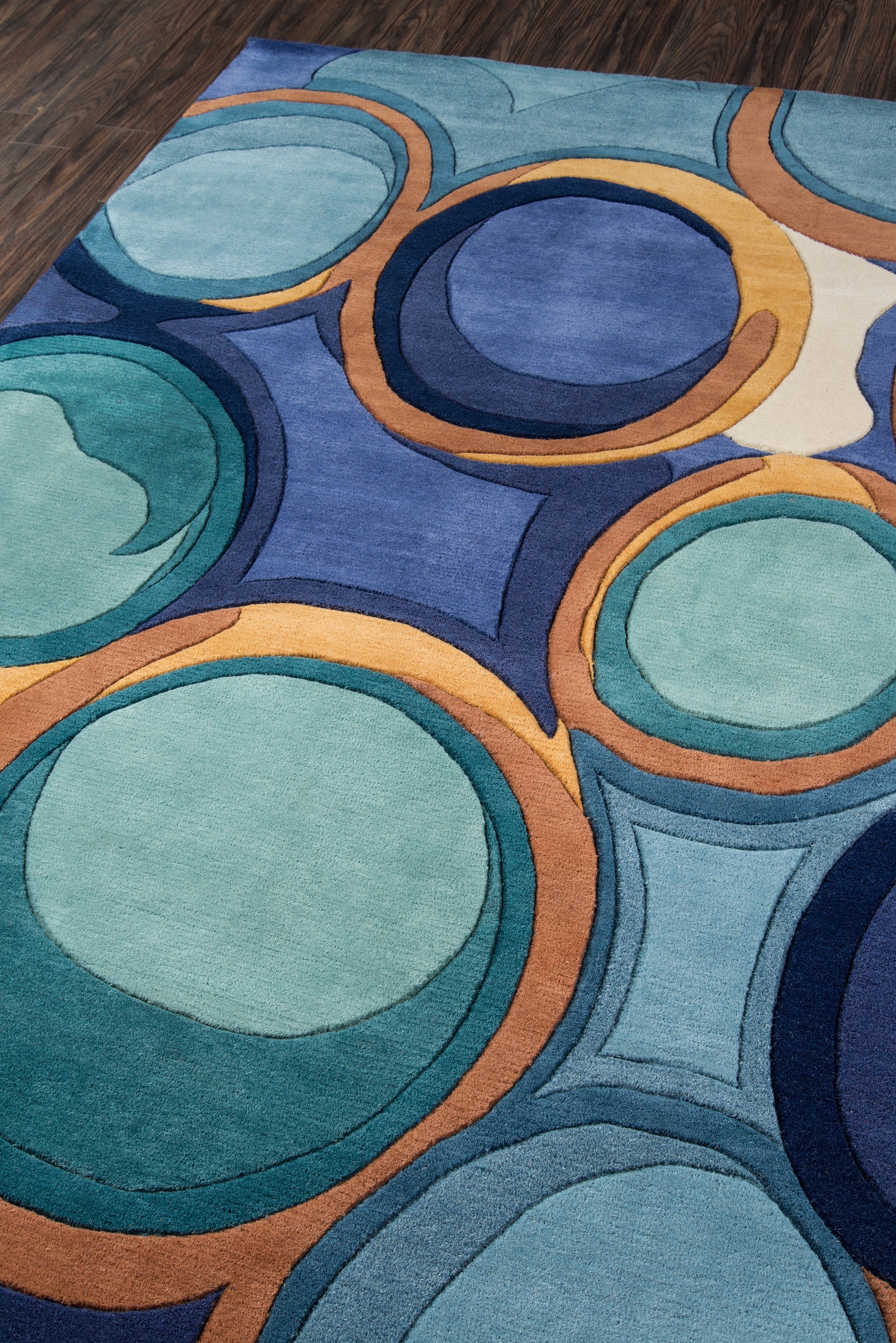 Momeni New Wave NW133 Blue Hand Tufted Area Rug