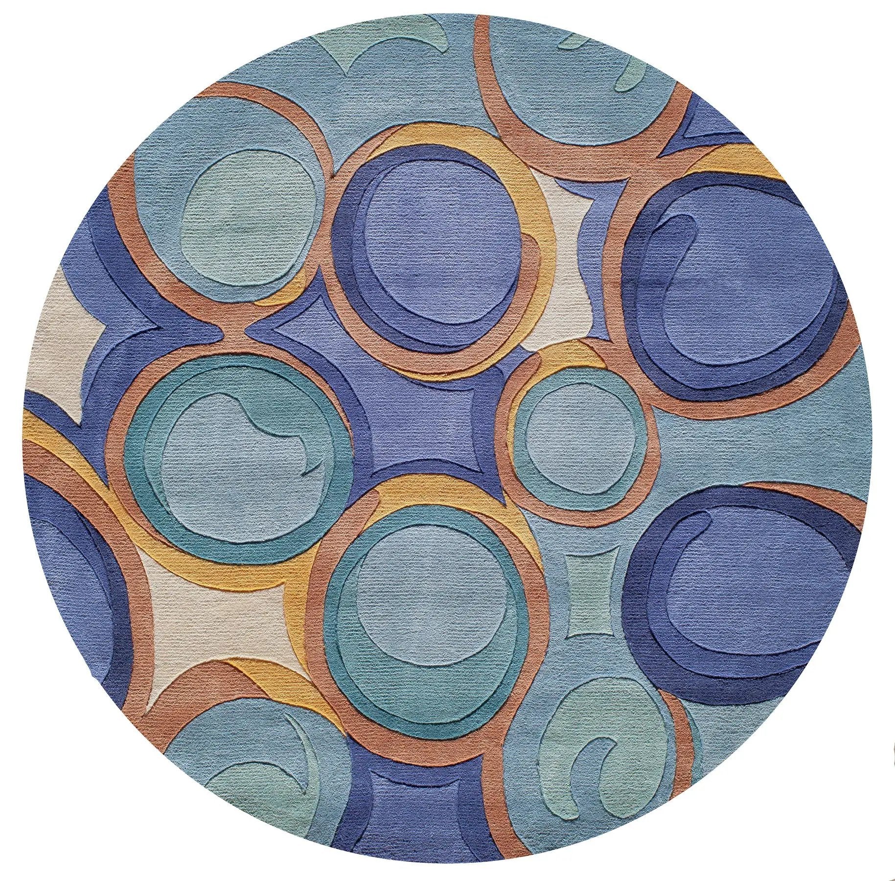 New Wave NW133 Blue Area Rug by Momeni