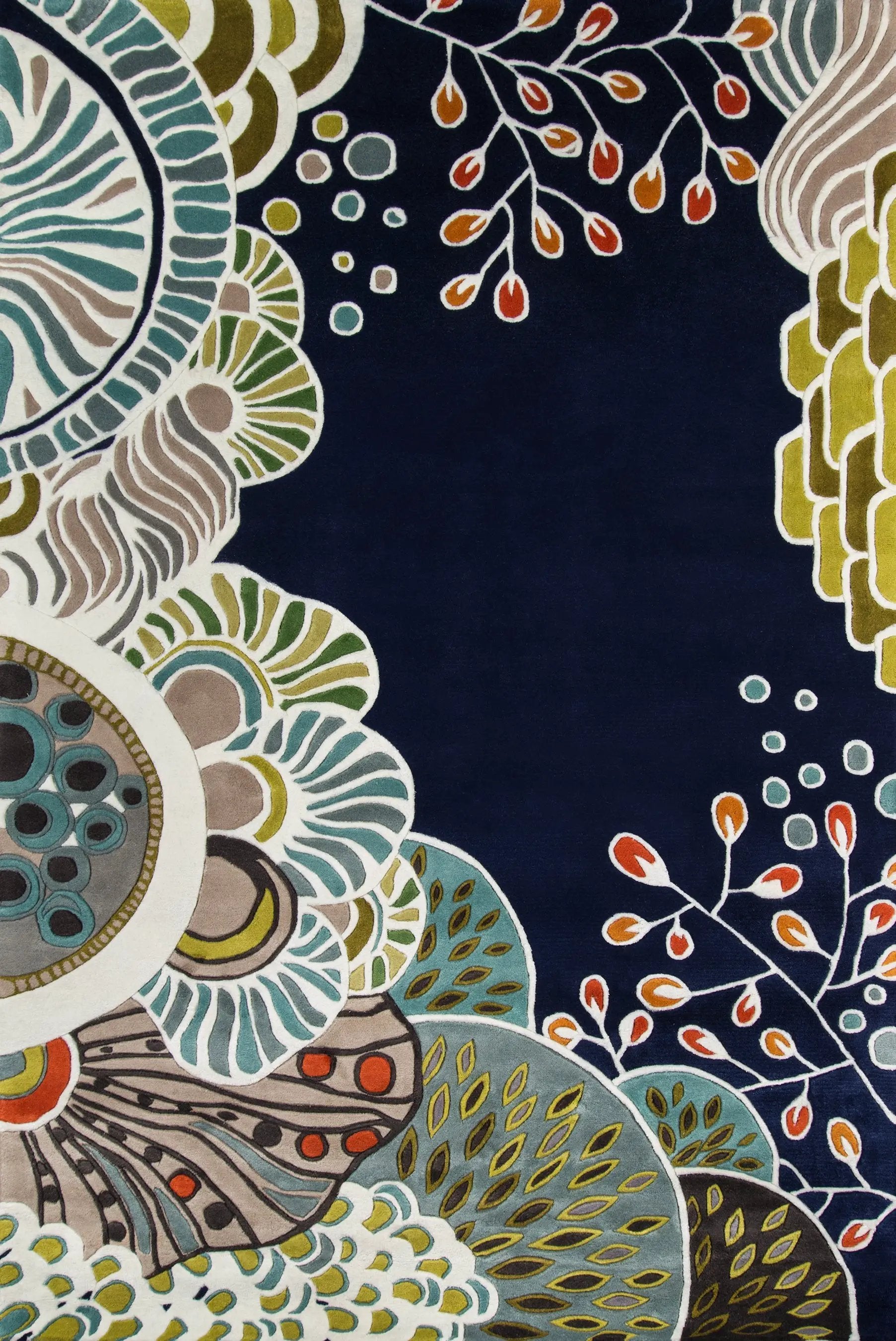 New Wave NW146 Navy Area Rug by Momeni