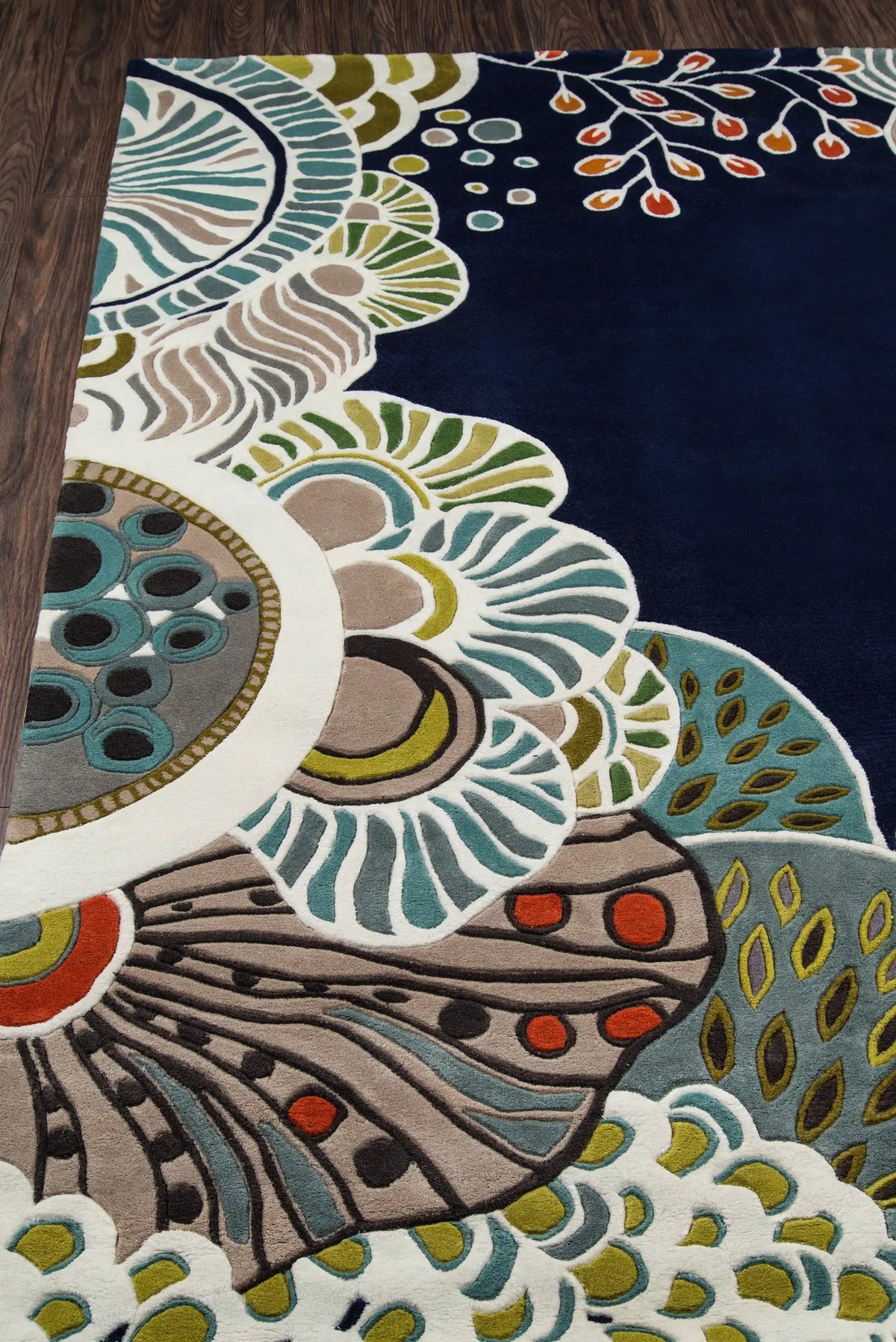 New Wave NW146 Navy Area Rug by Momeni