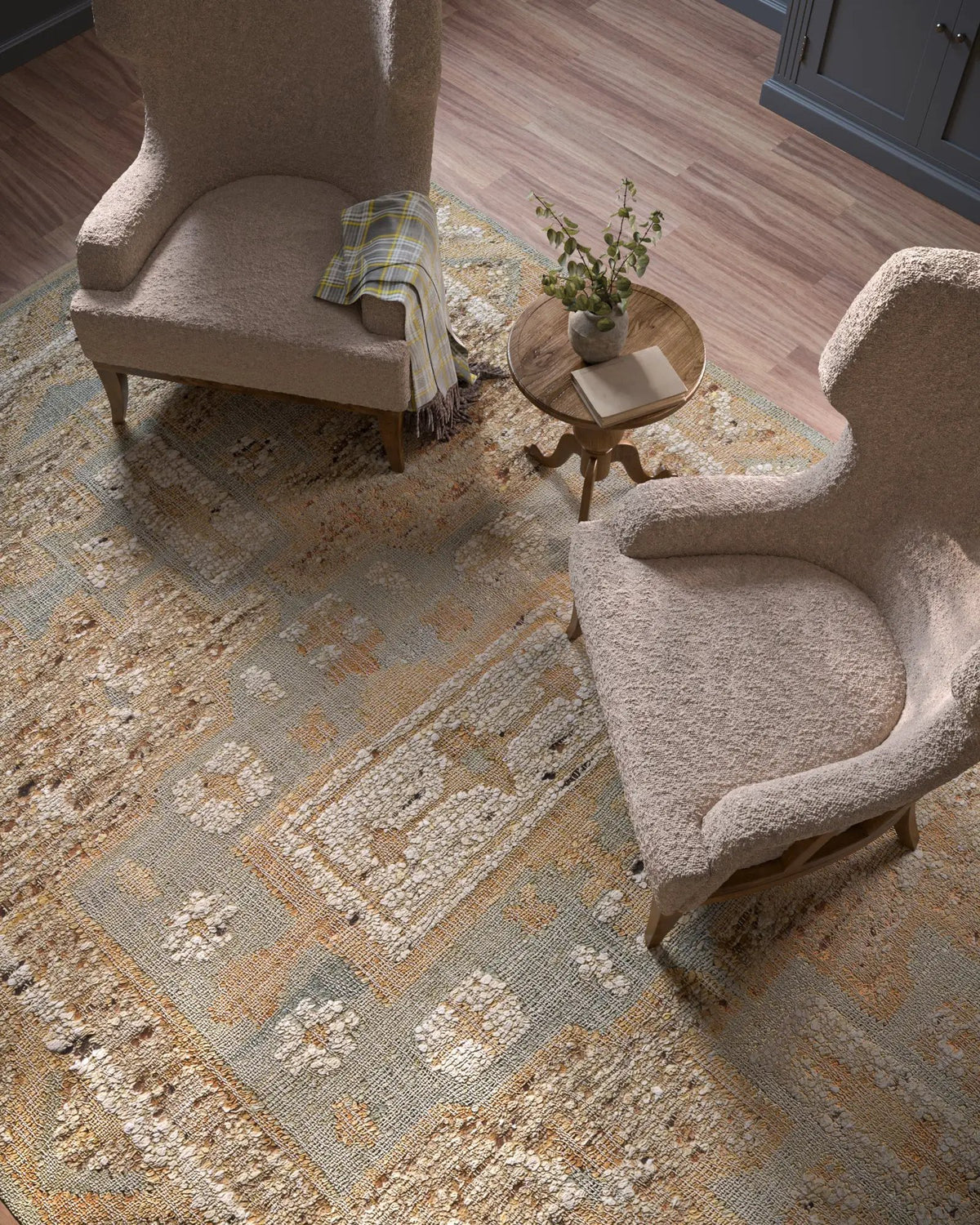 Nirvana NIR-2 Blue Area Rug by Momeni