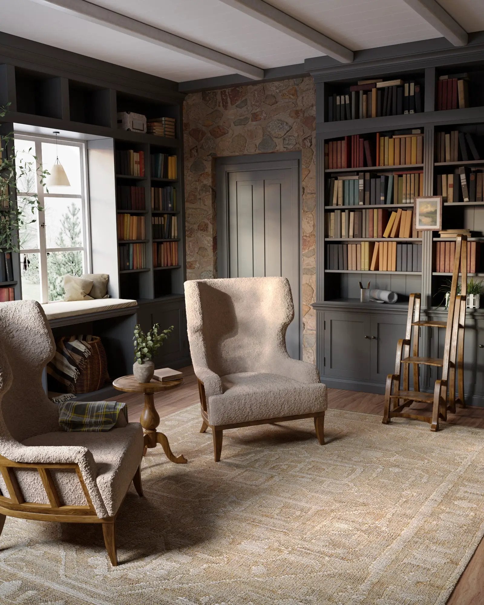 Nirvana NIR-4 Ivory Area Rug by Momeni