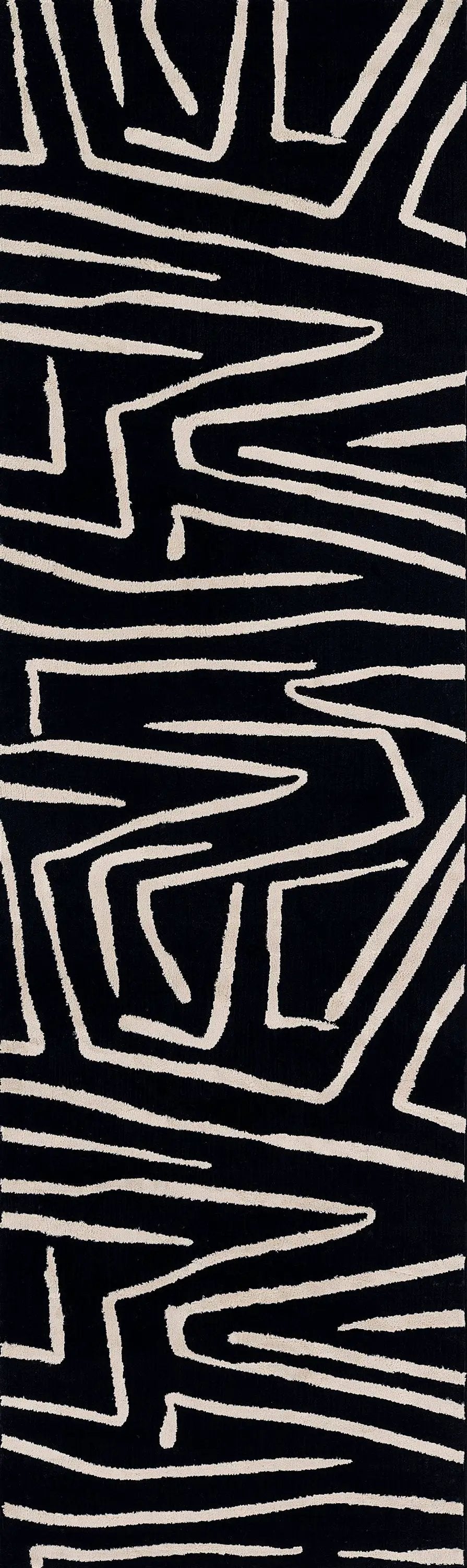 Noho NO-04 Black Area Rug by Momeni