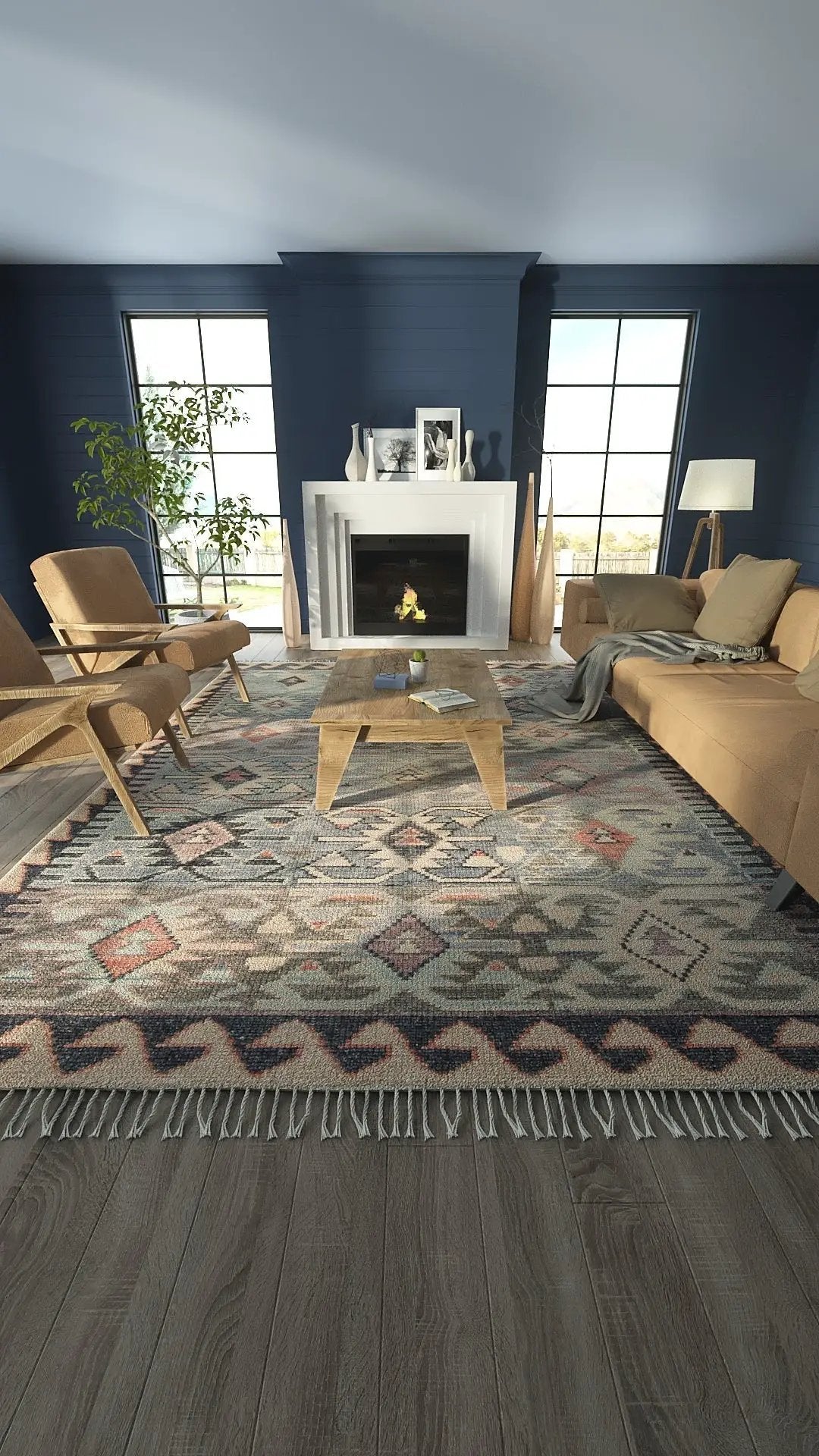 Nomad NOM-1 Blue Area Rug by Momeni