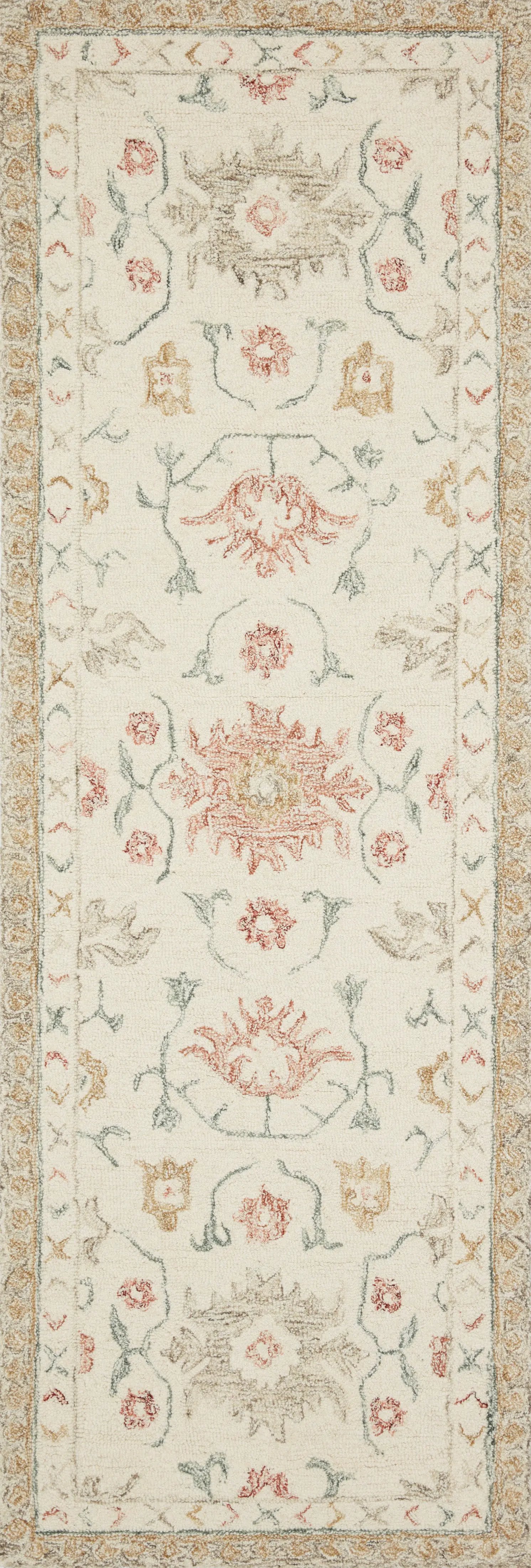 Norabel NOR-03 Ivory / Rust Area Rug by Loloi
