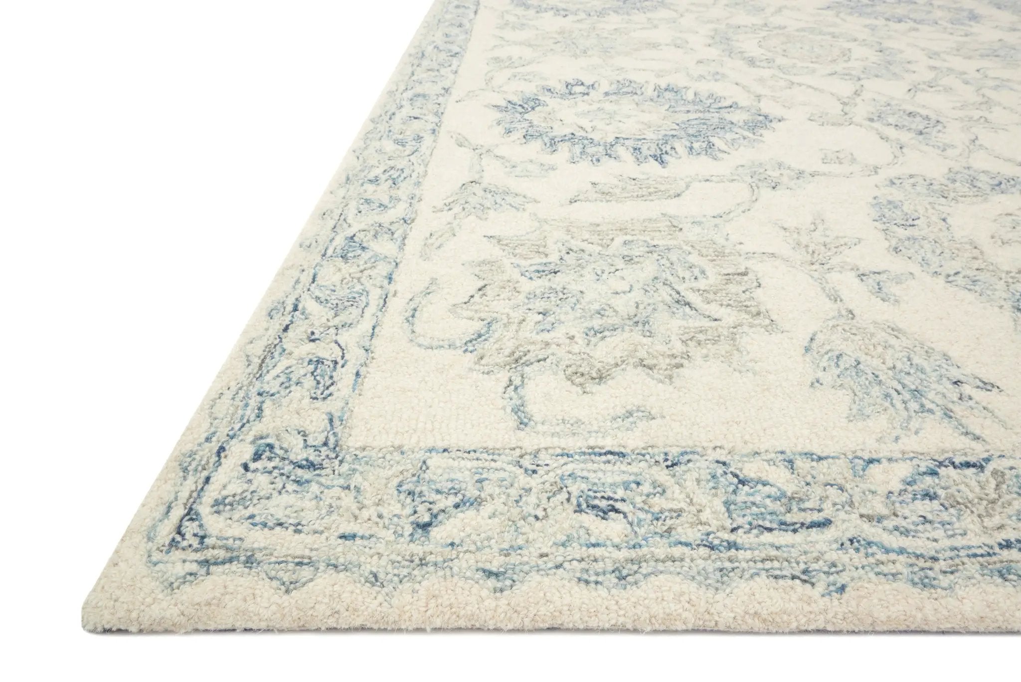 Norabel NOR-04 Ivory / Blue Area Rug by Loloi