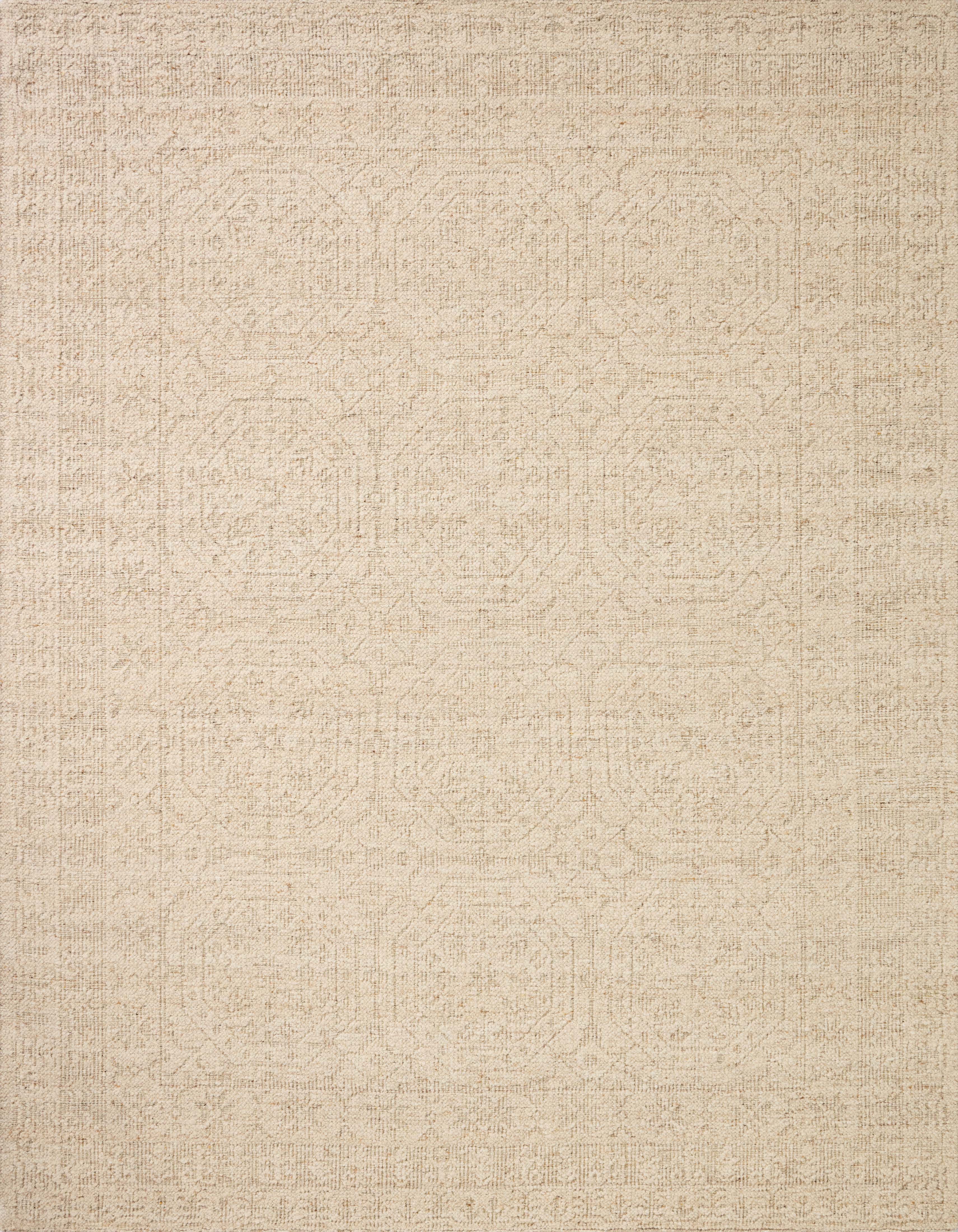 The Novi NVI-01 Fog / Stone Area Rug combines misty and grounding stone tones and traditional patterns in a hand-woven wool area rug for effortless elegance