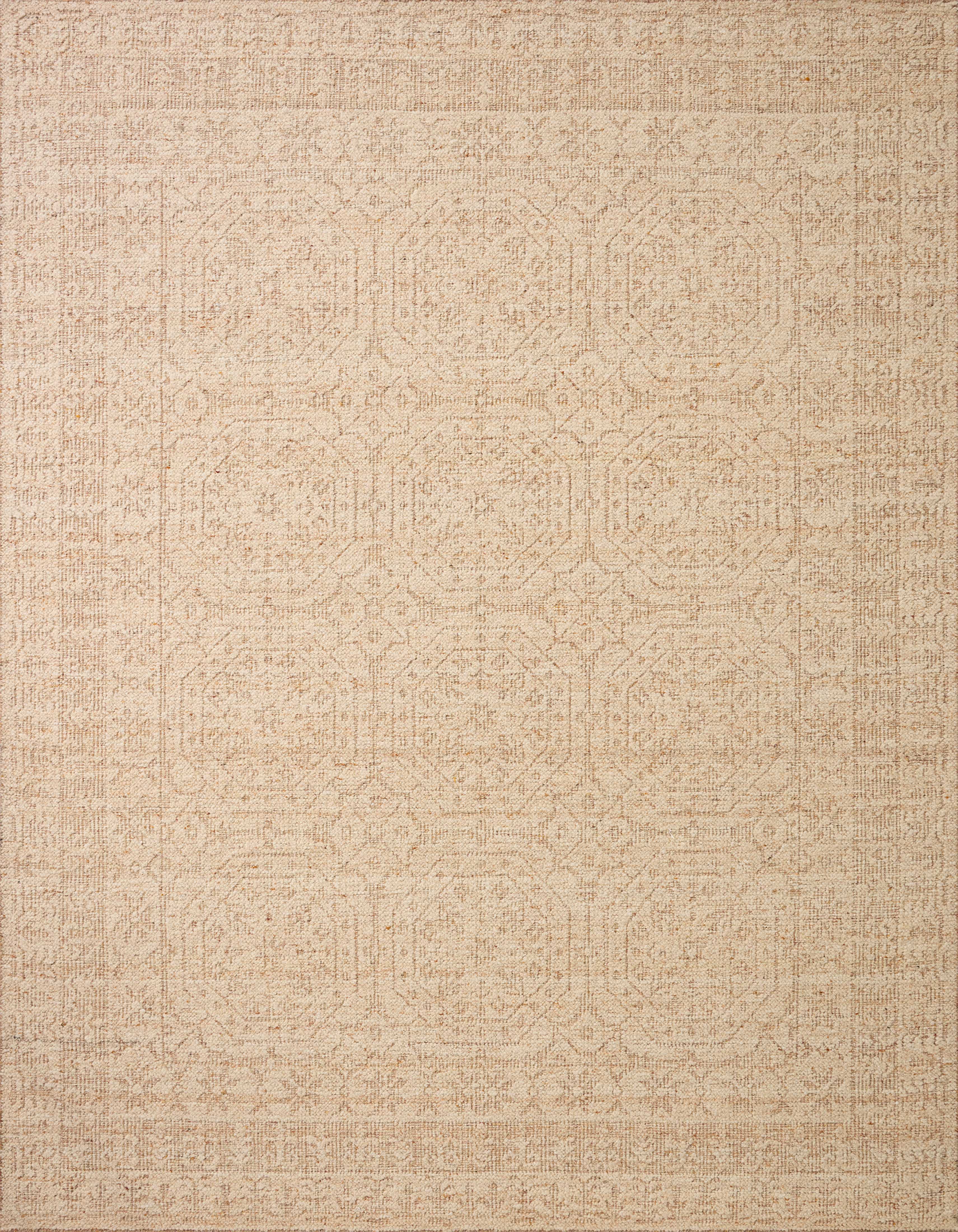 Rich in warm natural and earthy clay hues with traditional detail, the Novi NVI-01 Natural / Clay Area Rug is a hand-woven wool area rug built for style and comfort