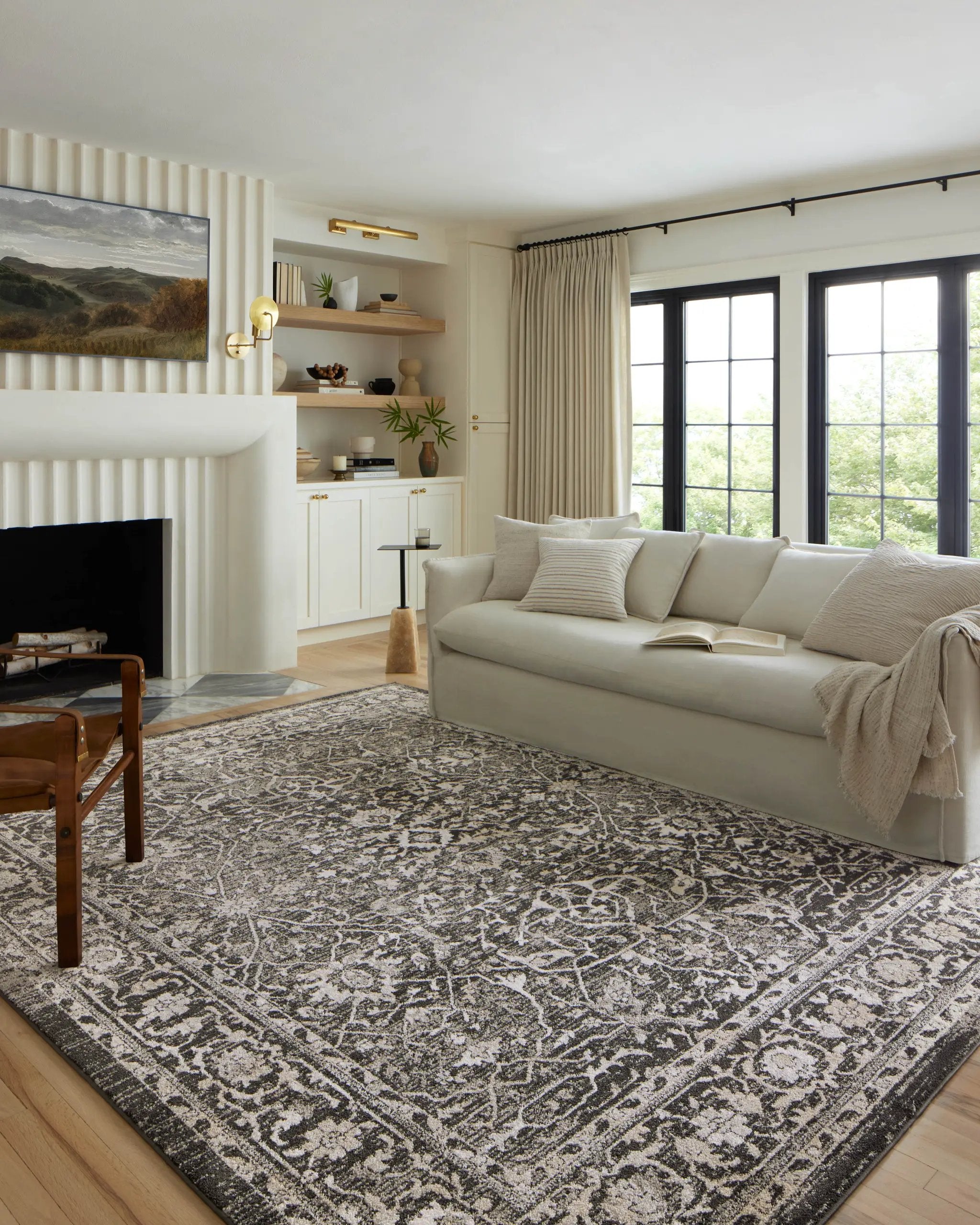 Odette ODT-01 Charcoal / Silver Area Rug by Loloi