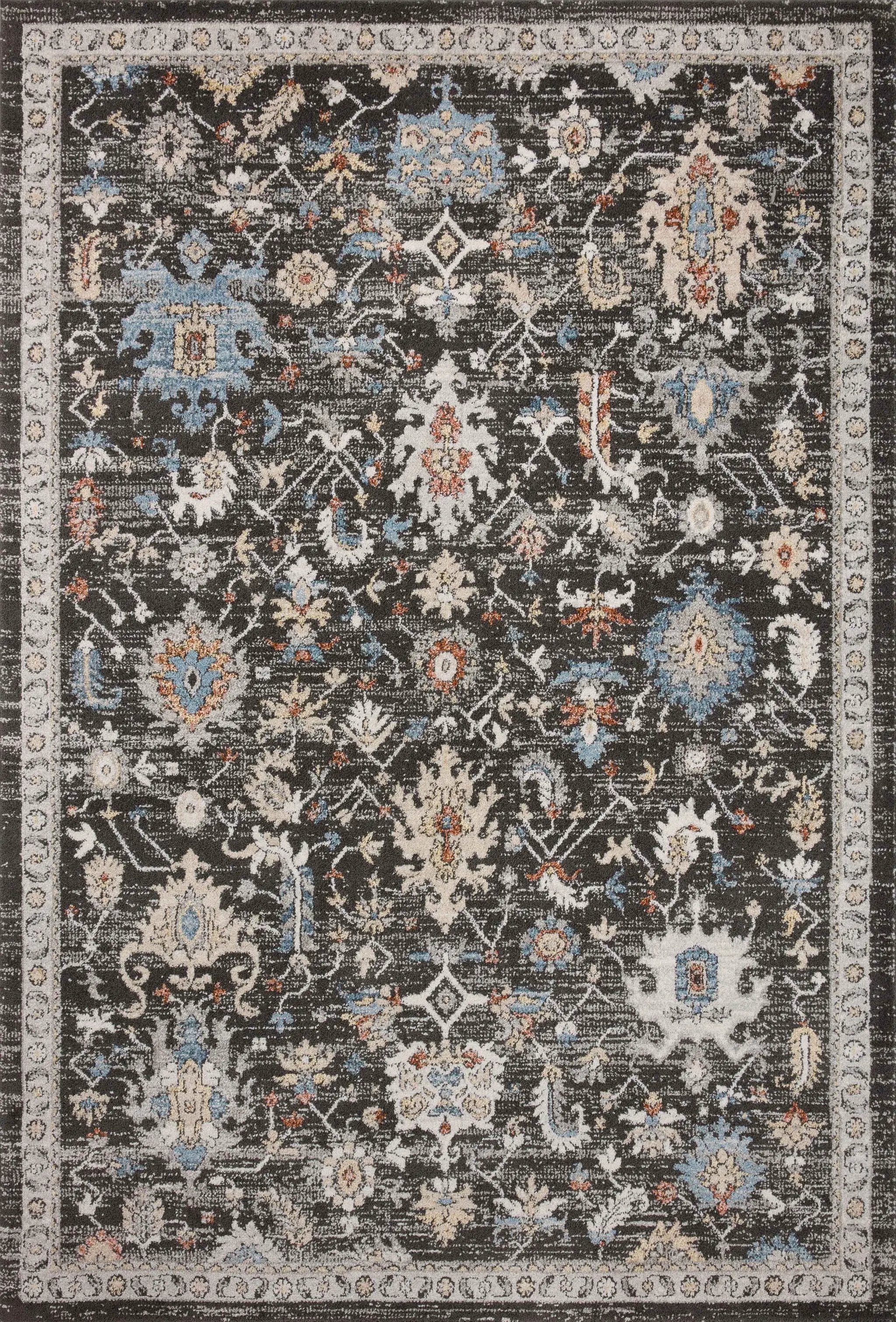 Odette ODT-04 Charcoal / Multi Area Rug by Loloi