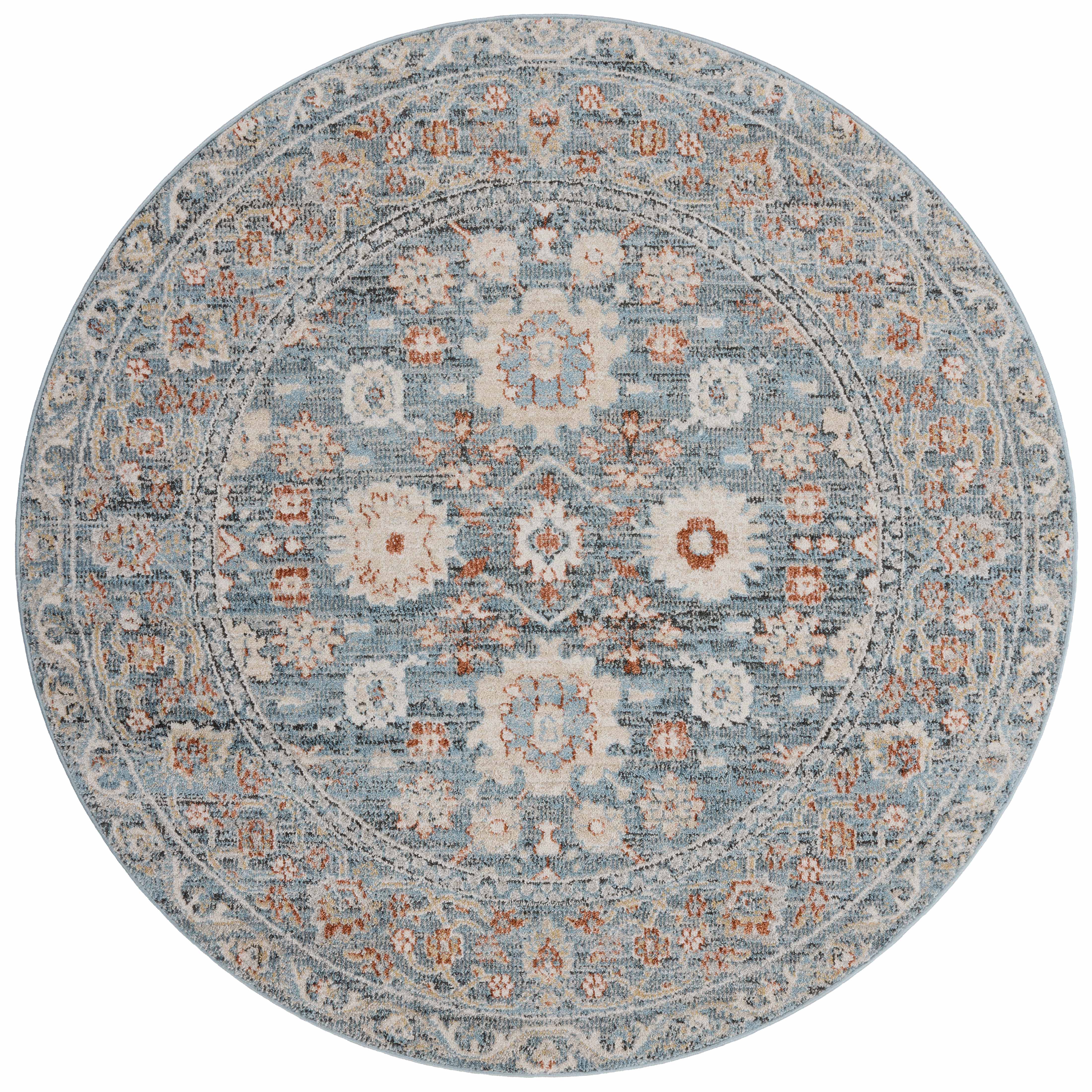 Loloi Odette ODT-07 Sky / Rust Area Rug