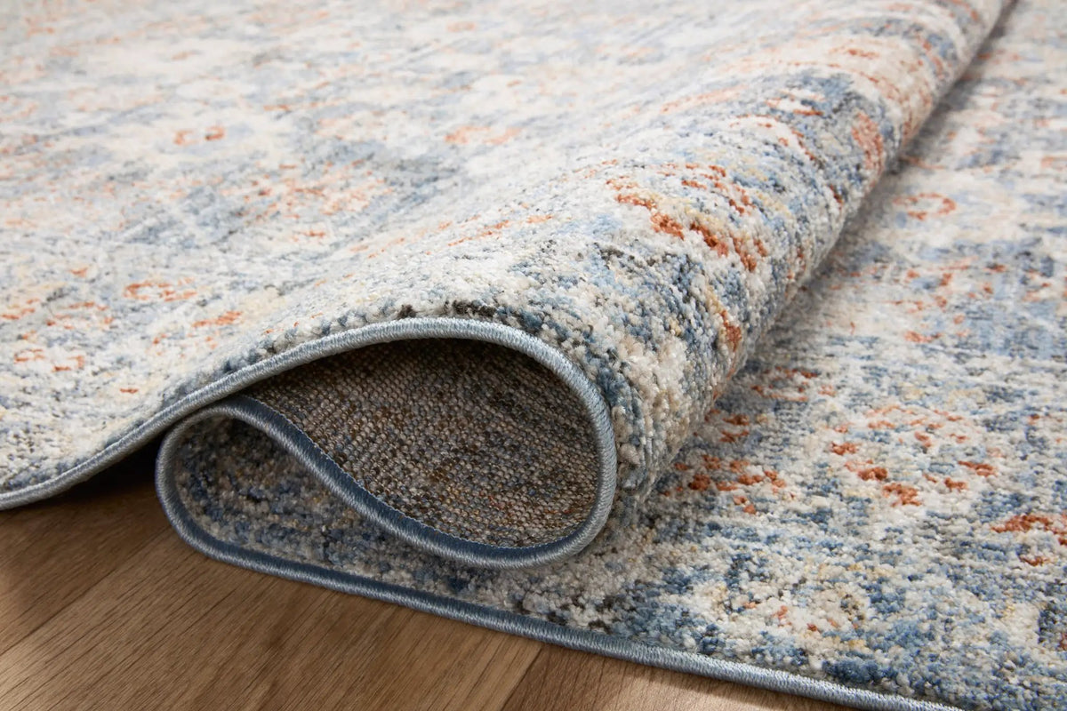 Odette ODT-07 Sky / Rust Area Rug by Loloi