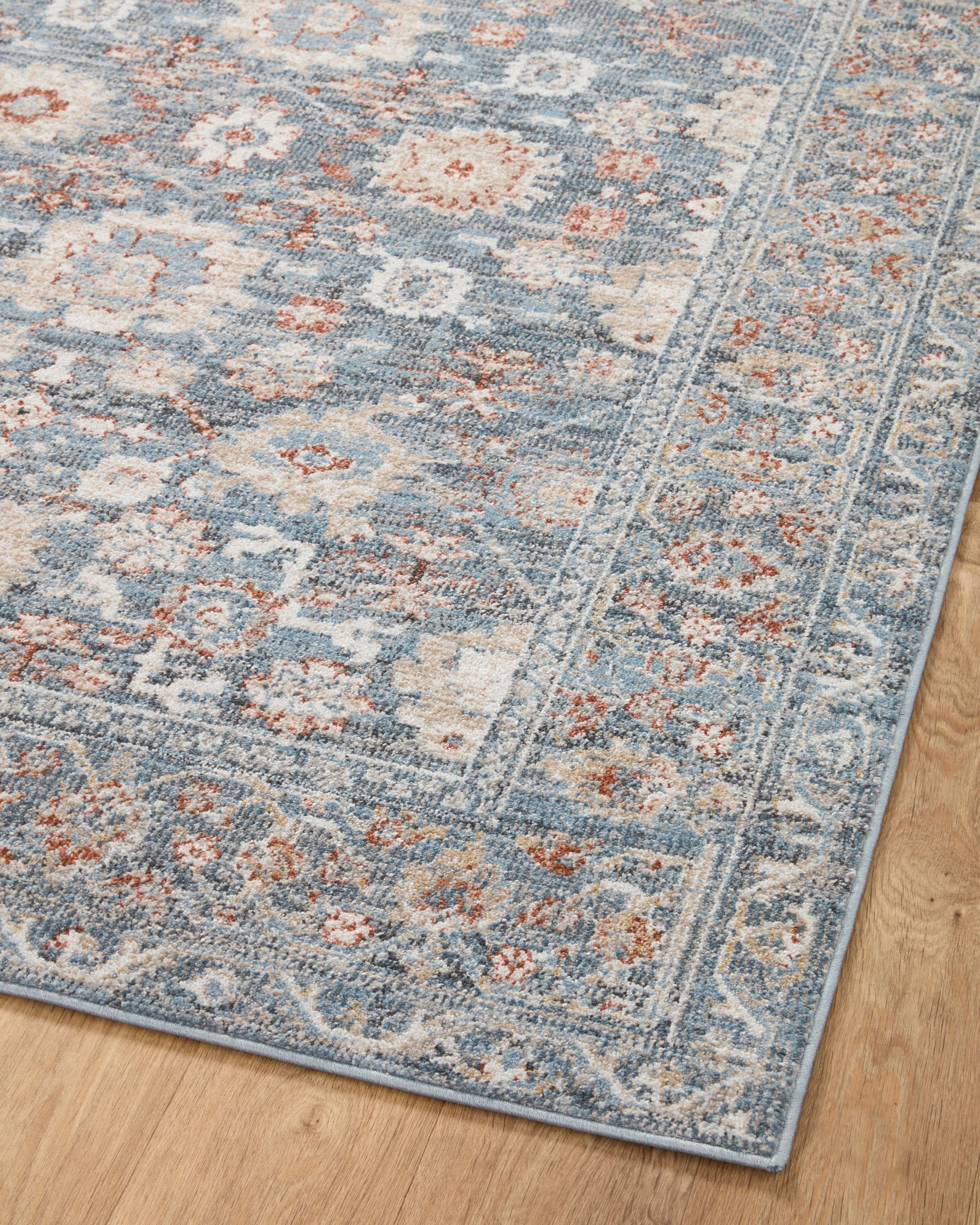 Loloi Odette ODT-07 Sky / Rust Area Rug