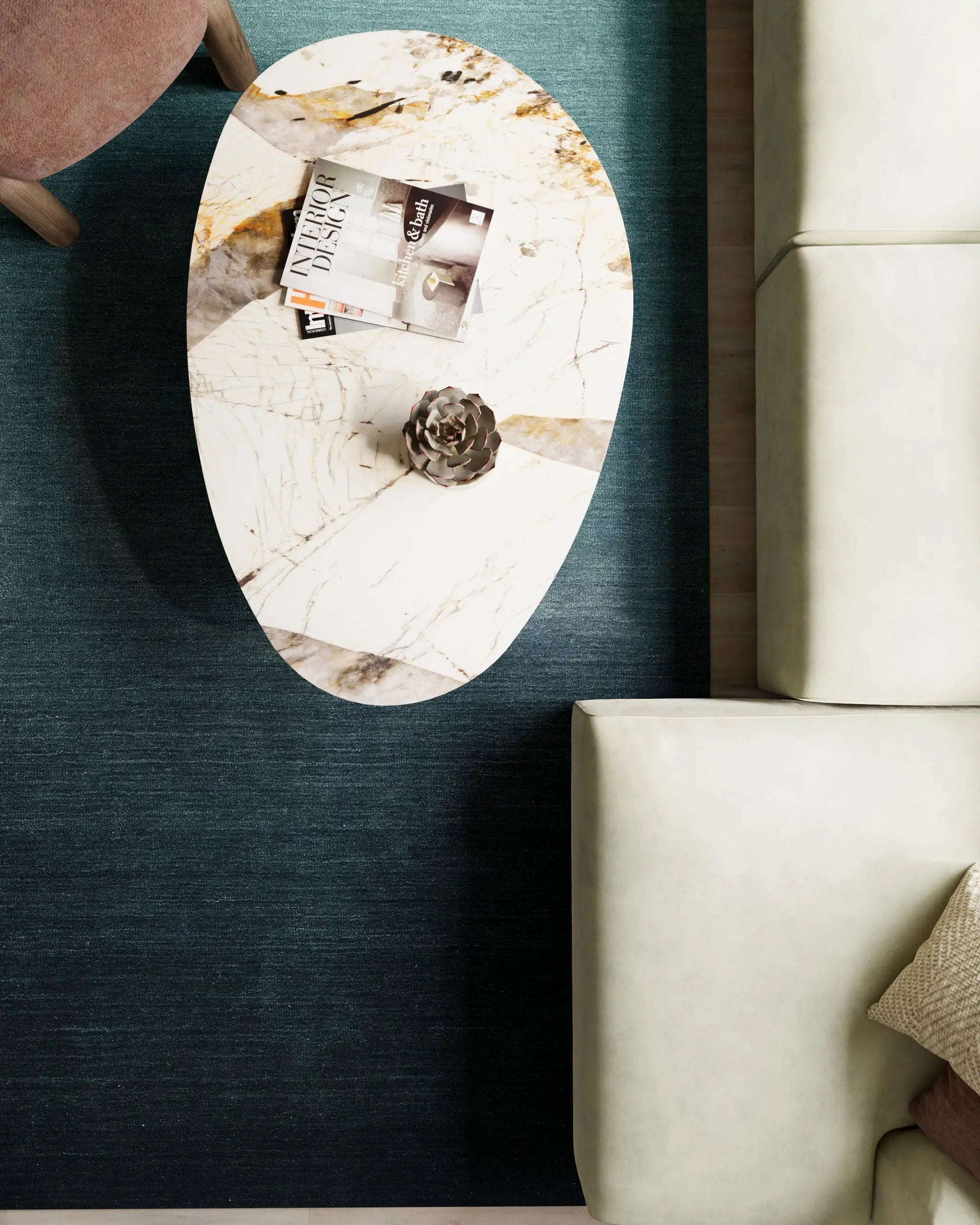 Ombre OMB-1 Blue Area Rug by Momeni