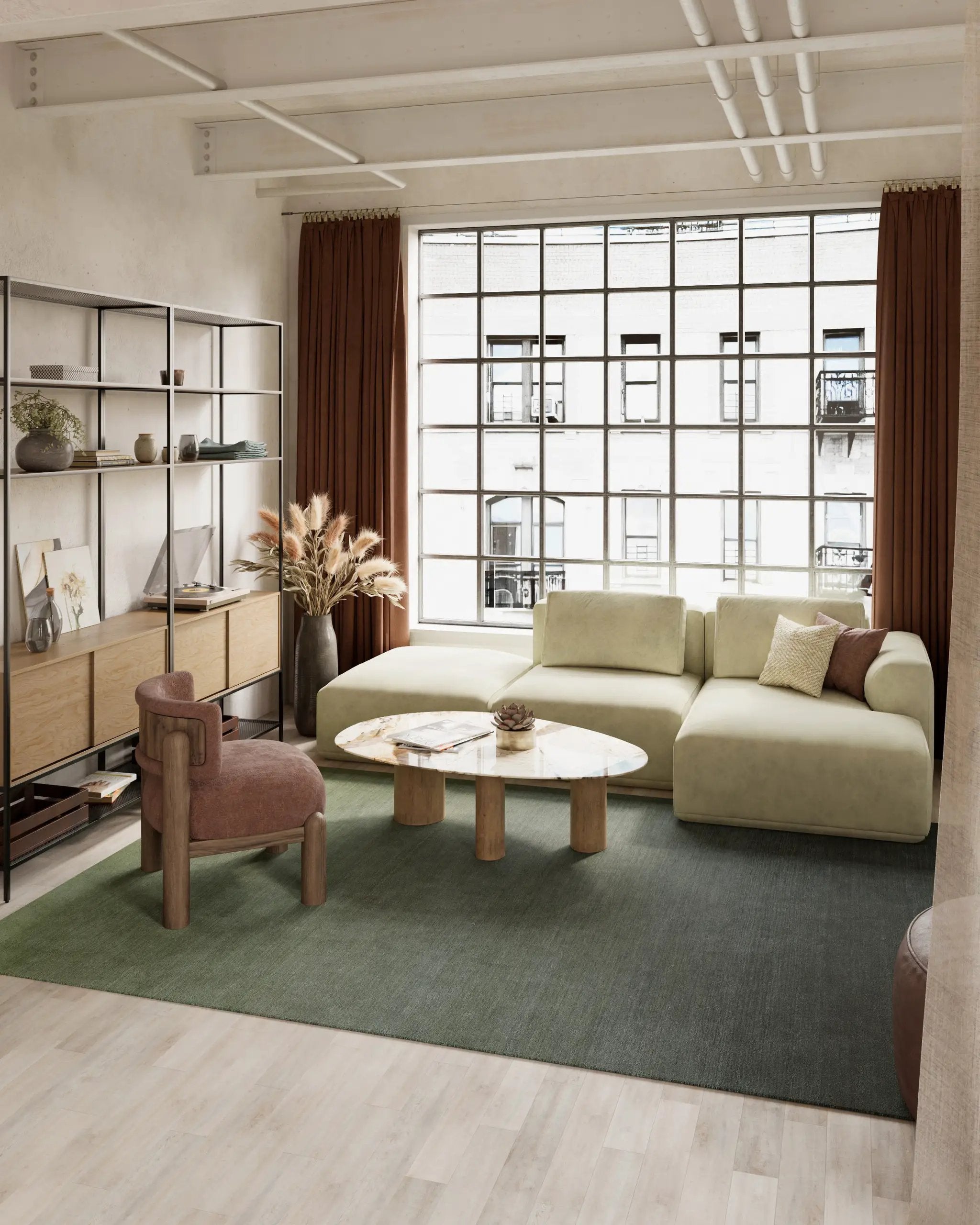 Ombre OMB-1 Green Area Rug by Momeni