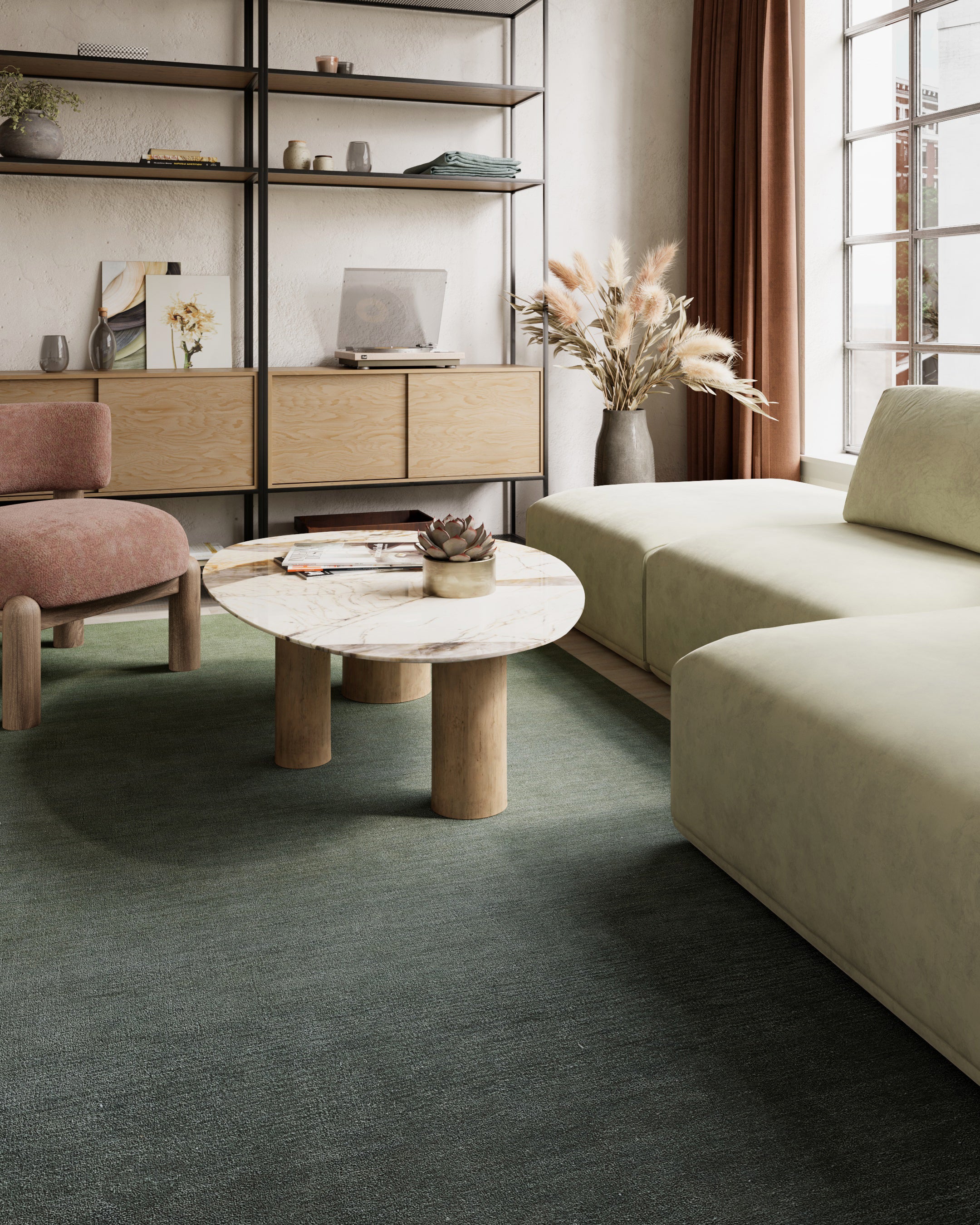 Momeni Ombre OMB-1 Green Area Rug