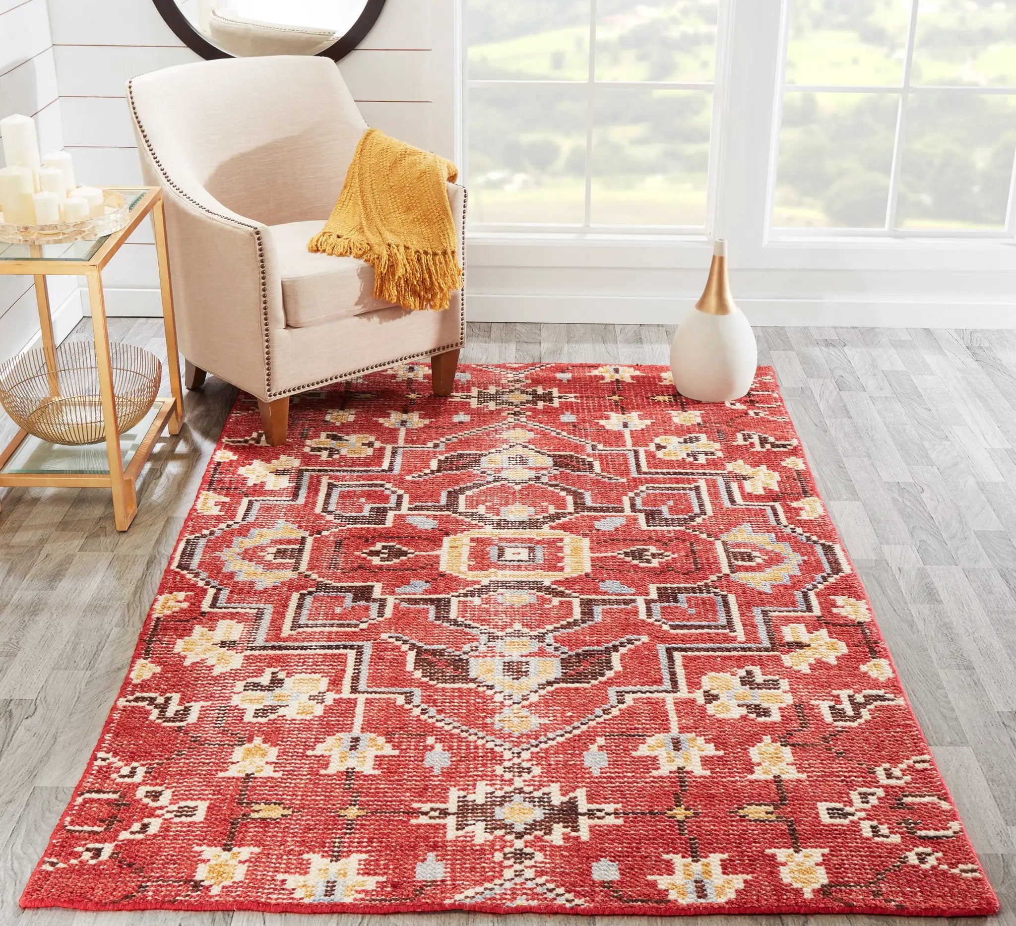 Ophelia OPH-1 Red Area Rug by Momeni