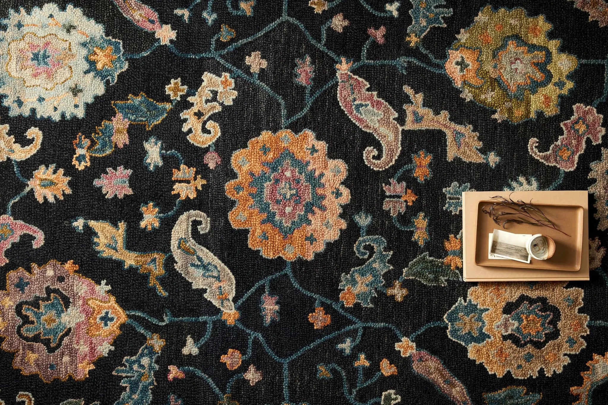 Padma PMA-01 Black / Multi Area Rug by Loloi