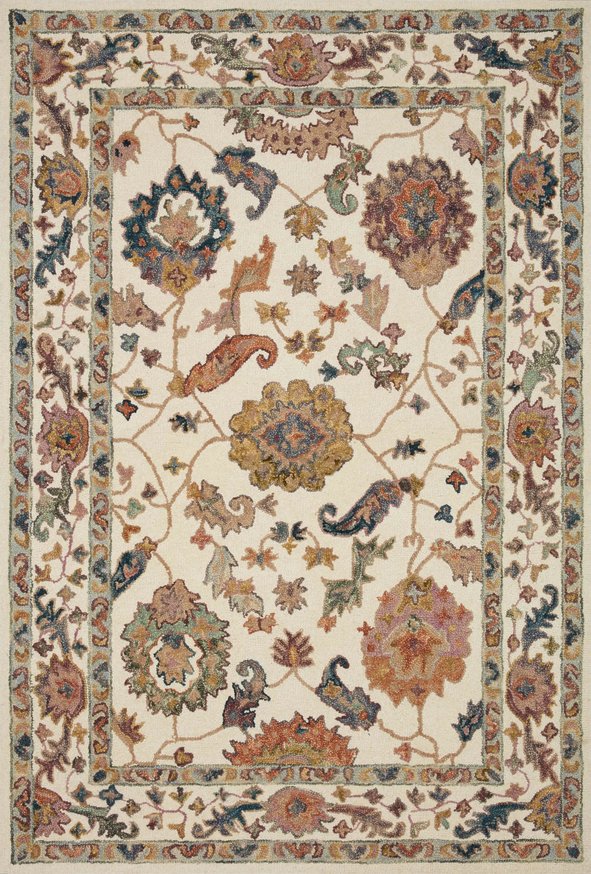 Padma PMA-01 White / Multi Area Rug by Loloi