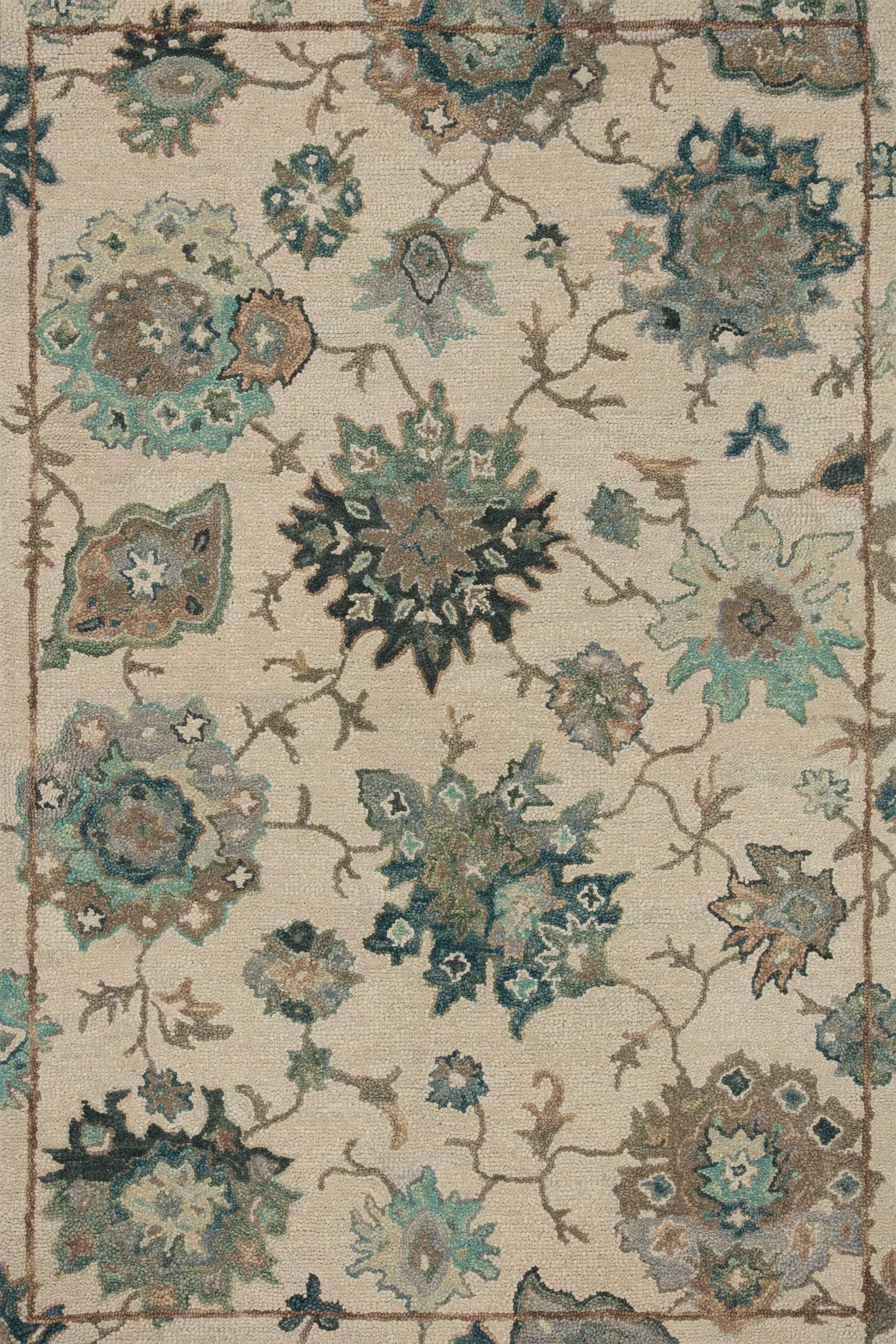 Padma PMA-03 Ivory / Blue Area Rug by Loloi