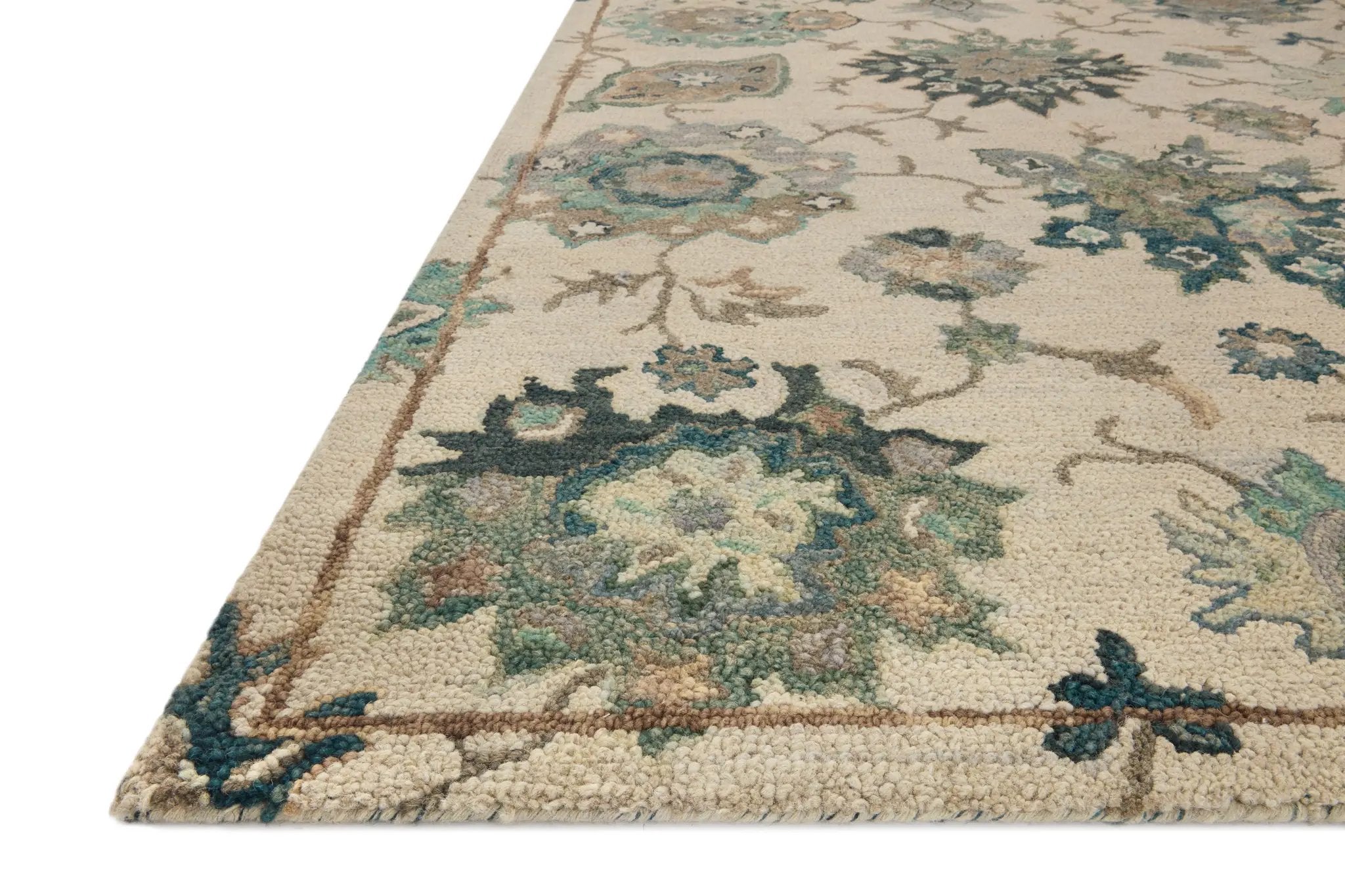 Padma PMA-03 Ivory / Blue Area Rug by Loloi