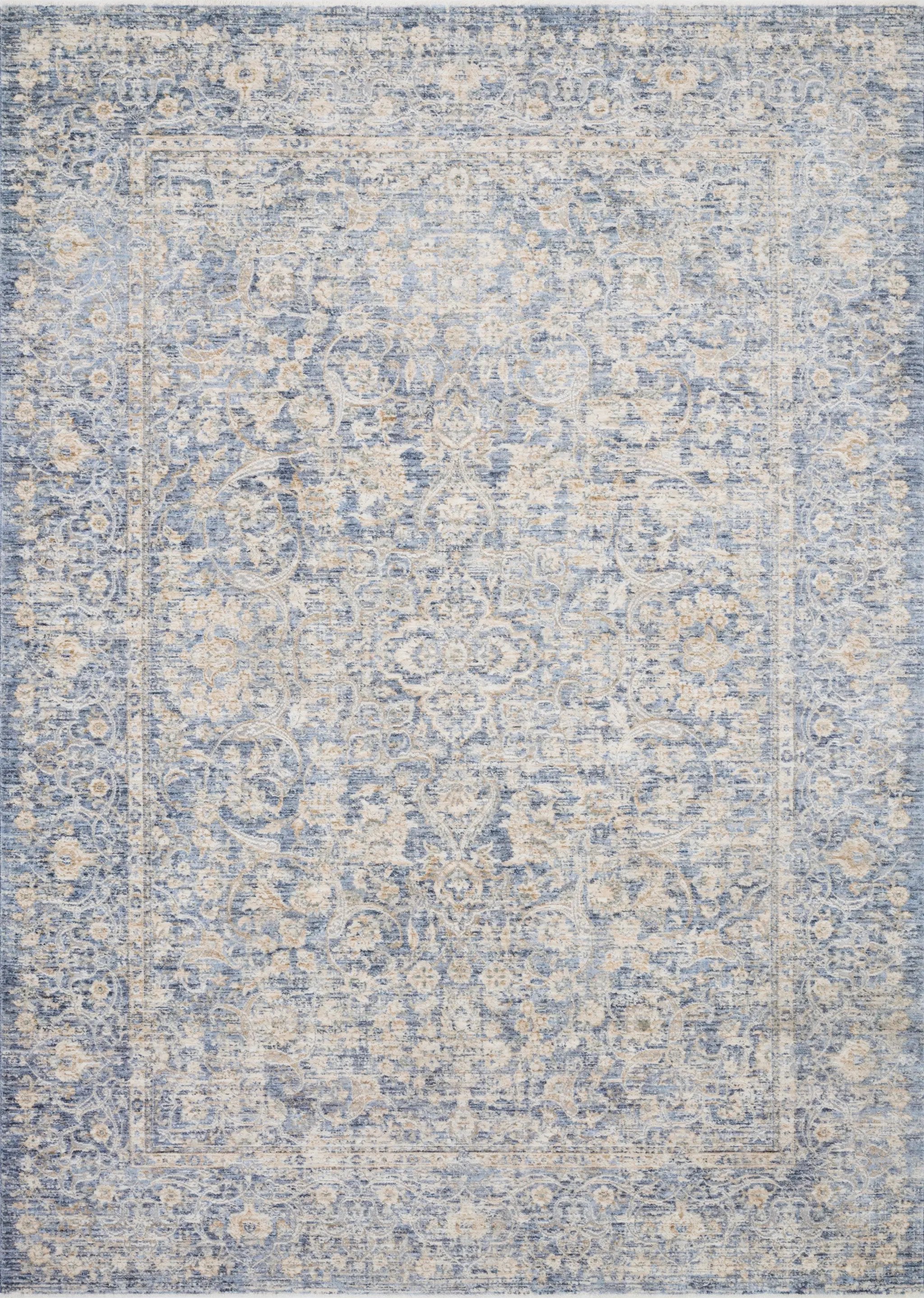 Pandora PAN-01 Blue / Gold Area Rug by Loloi