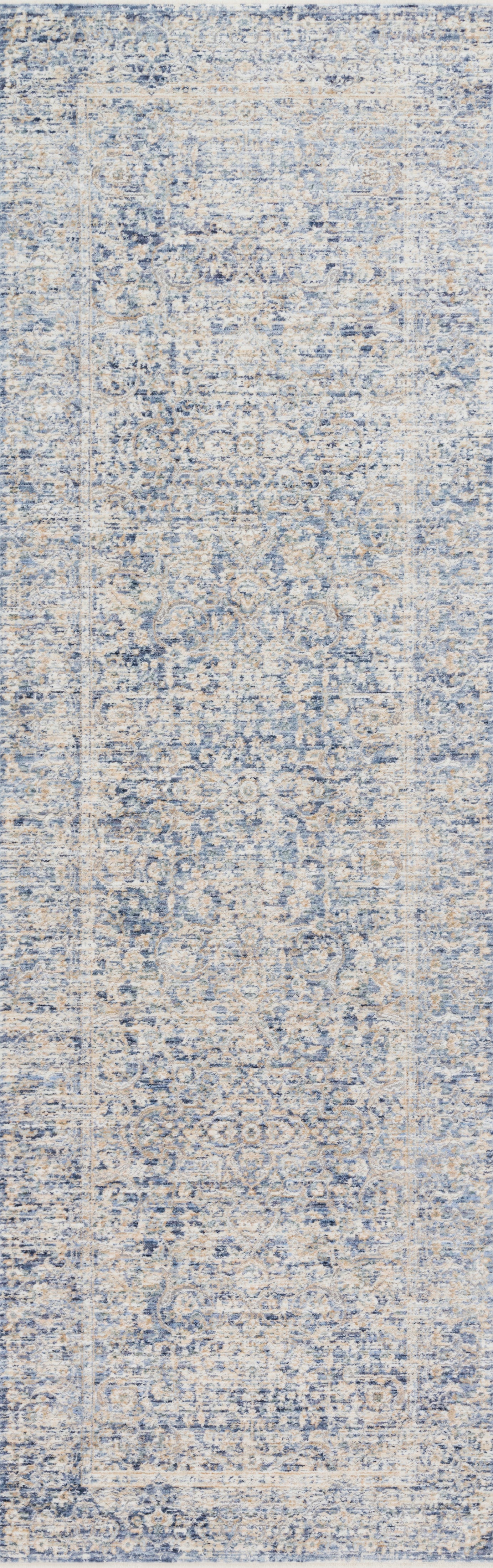 Pandora PAN-01 Blue/Gold Area Rug, power-loomed polyester, high-low textured pile, modern motifs