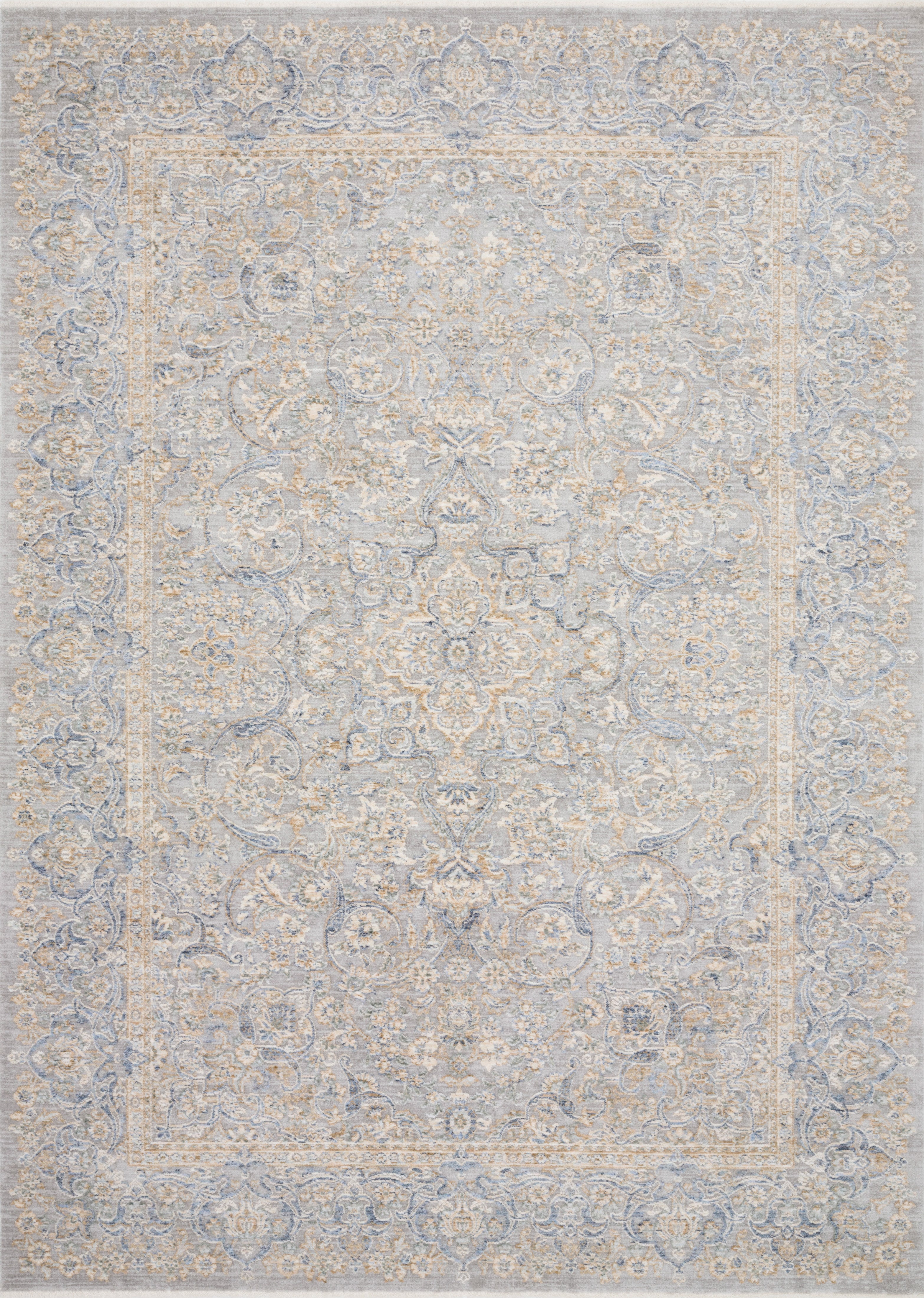 Pandora PAN-01 Stone/Gold Area Rug, power-loomed polyester, high-low texture, elegant stone and gold palette