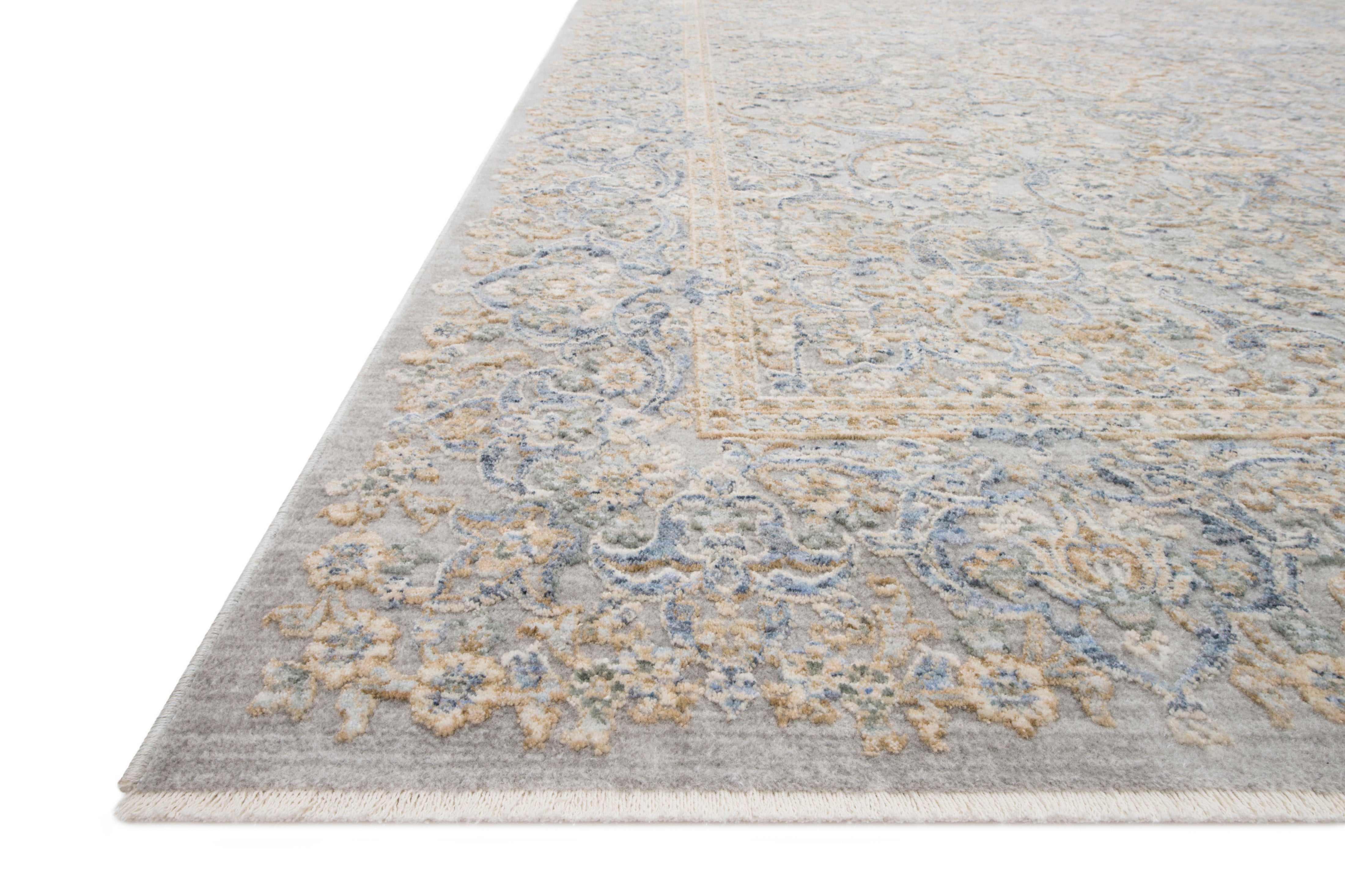 Pandora PAN-01 Stone/Gold Area Rug, power-loomed polyester, high-low texture, elegant stone and gold palette