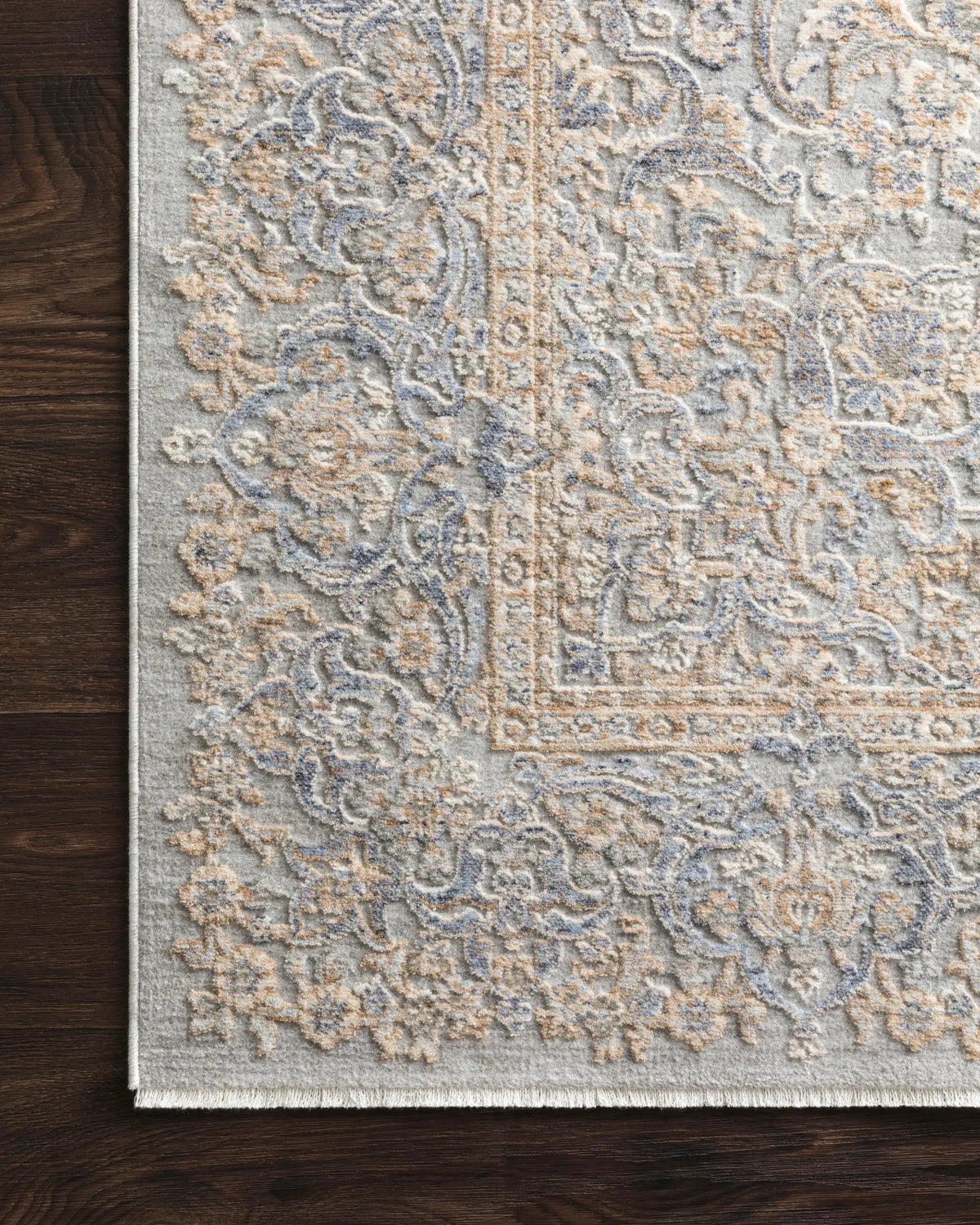 Pandora PAN-01 Stone / Gold Area Rug by Loloi