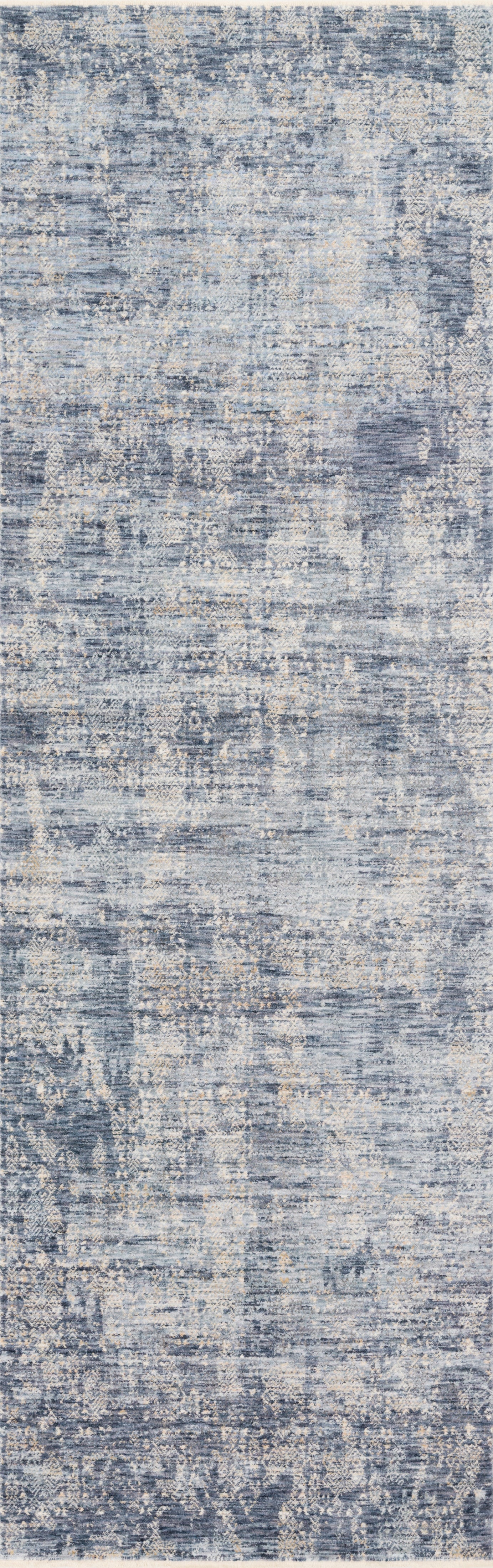 Pandora PAN-03 Dark Blue Area Rug, power-loomed polyester, high-low texture, plush modern classic
