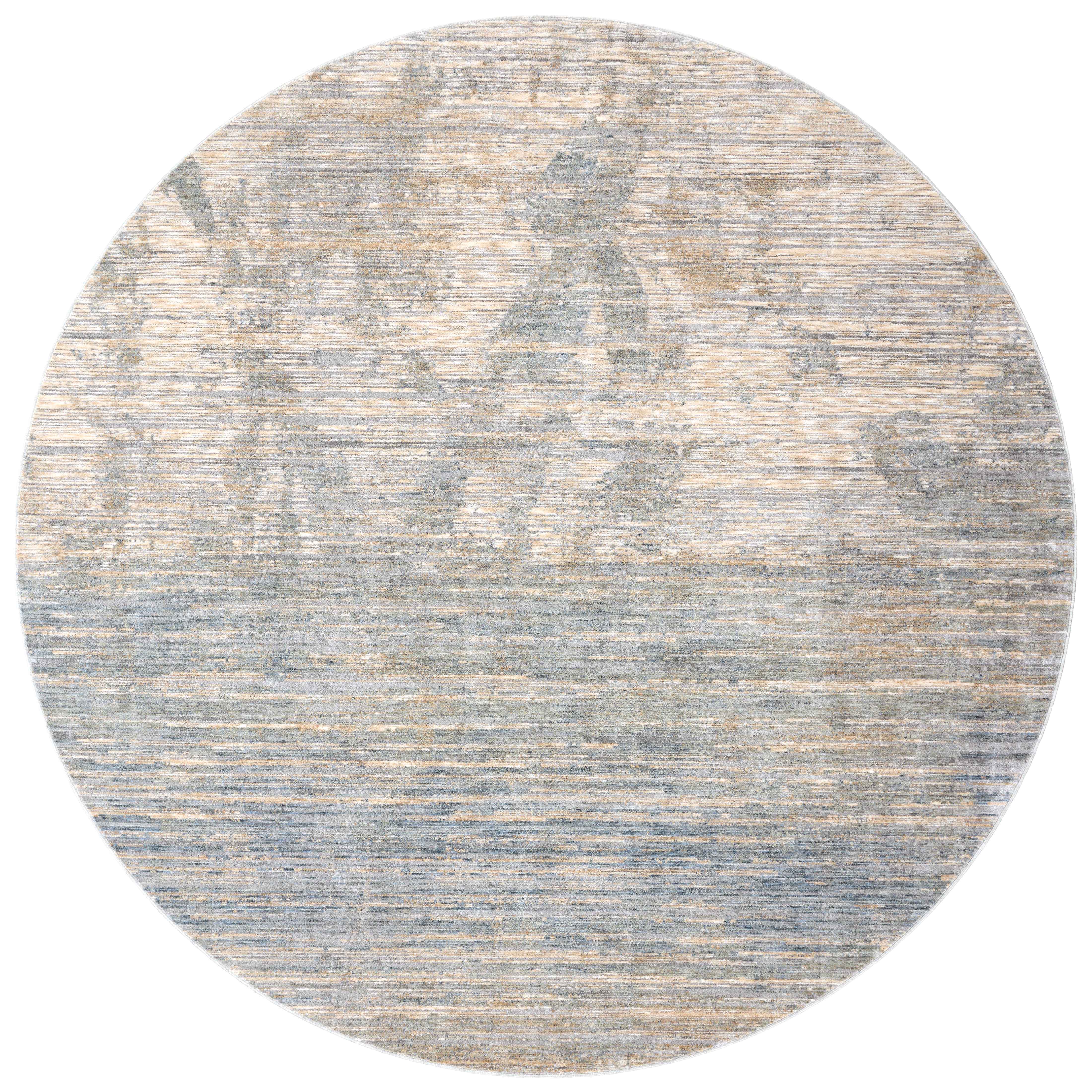 Pandora PAN-06 Ivory/Blue Area Rug, power-loomed polyester, high-low texture, plush modern pattern