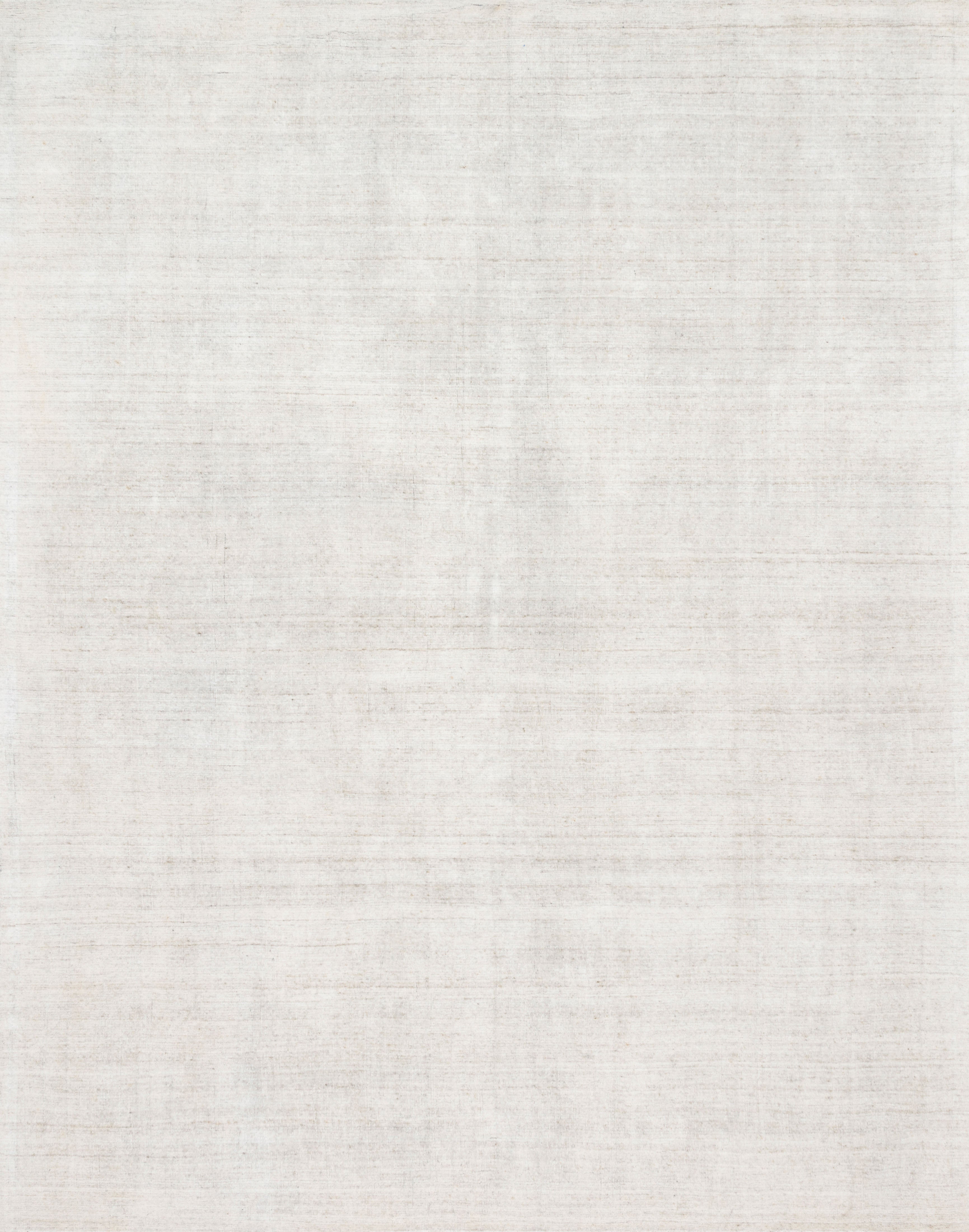 Pasadena PAS-01 Bone Area Rug, hand-loomed wool and viscose, plush pile, soft bone hues