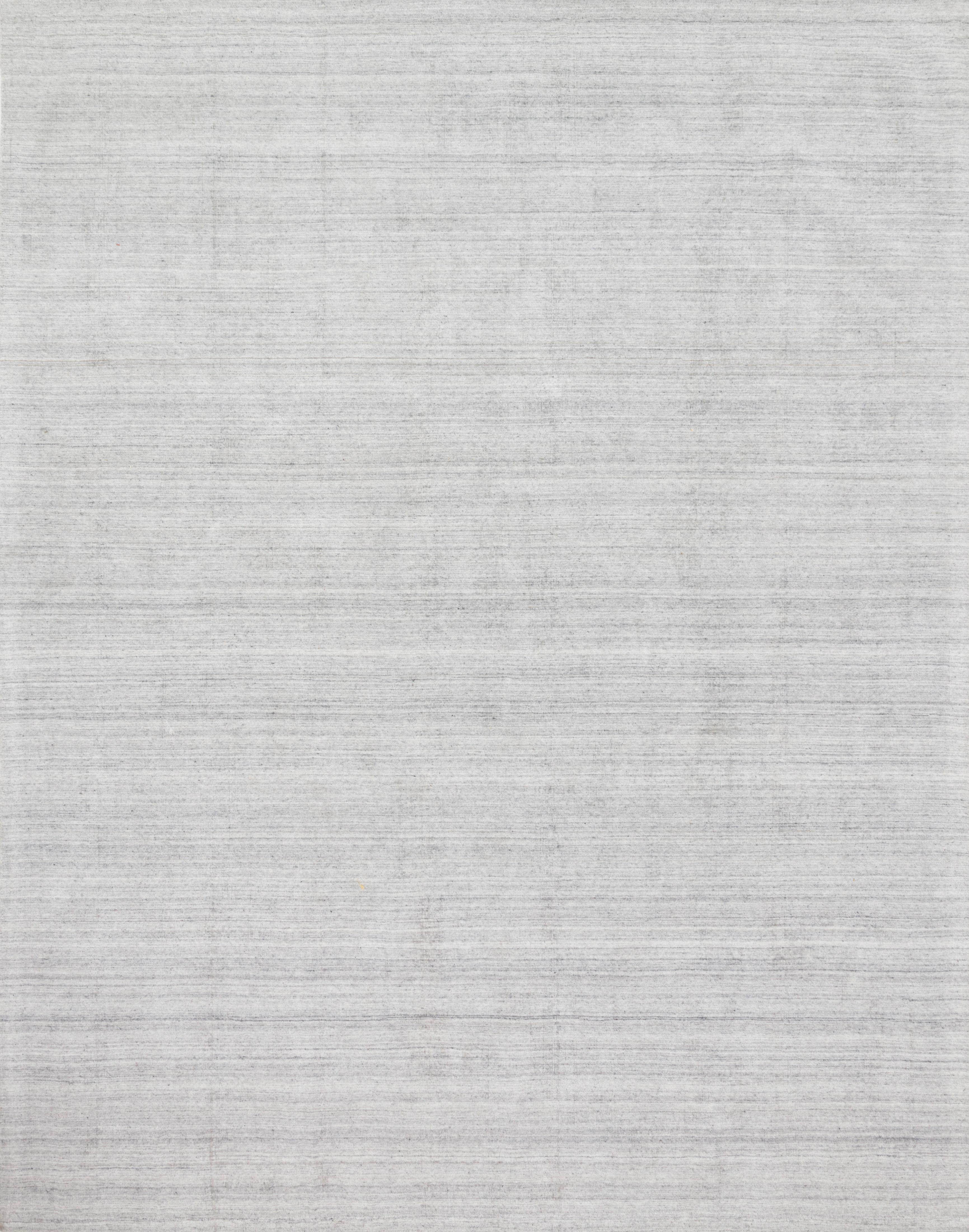 Pasadena PAS-01 Fog Area Rug, hand-loomed wool and viscose, plush pile, misty fog tones