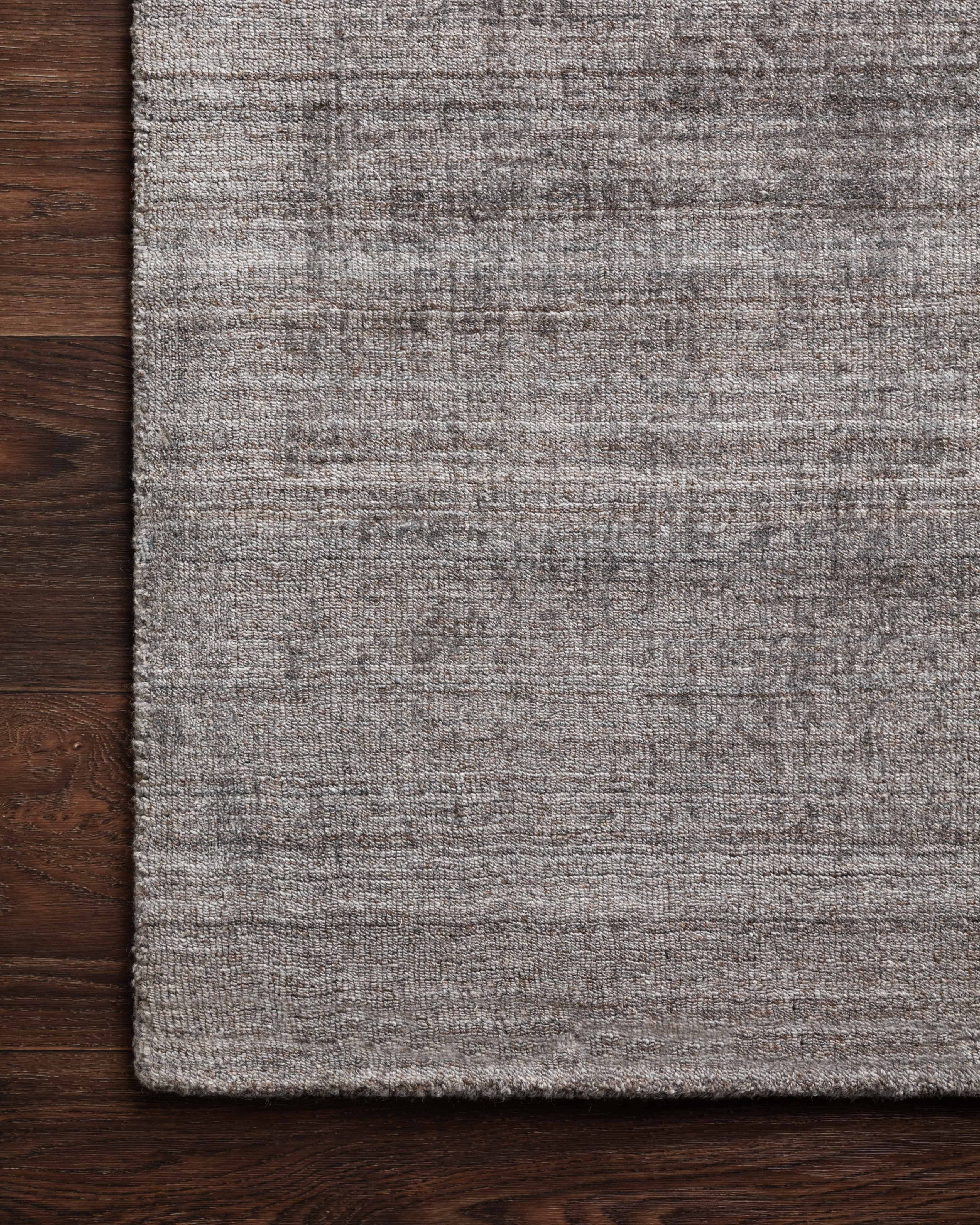 Pasadena PAS-01 Smoke Area Rug, hand-loomed wool and viscose, plush pile, smoky abrash tones