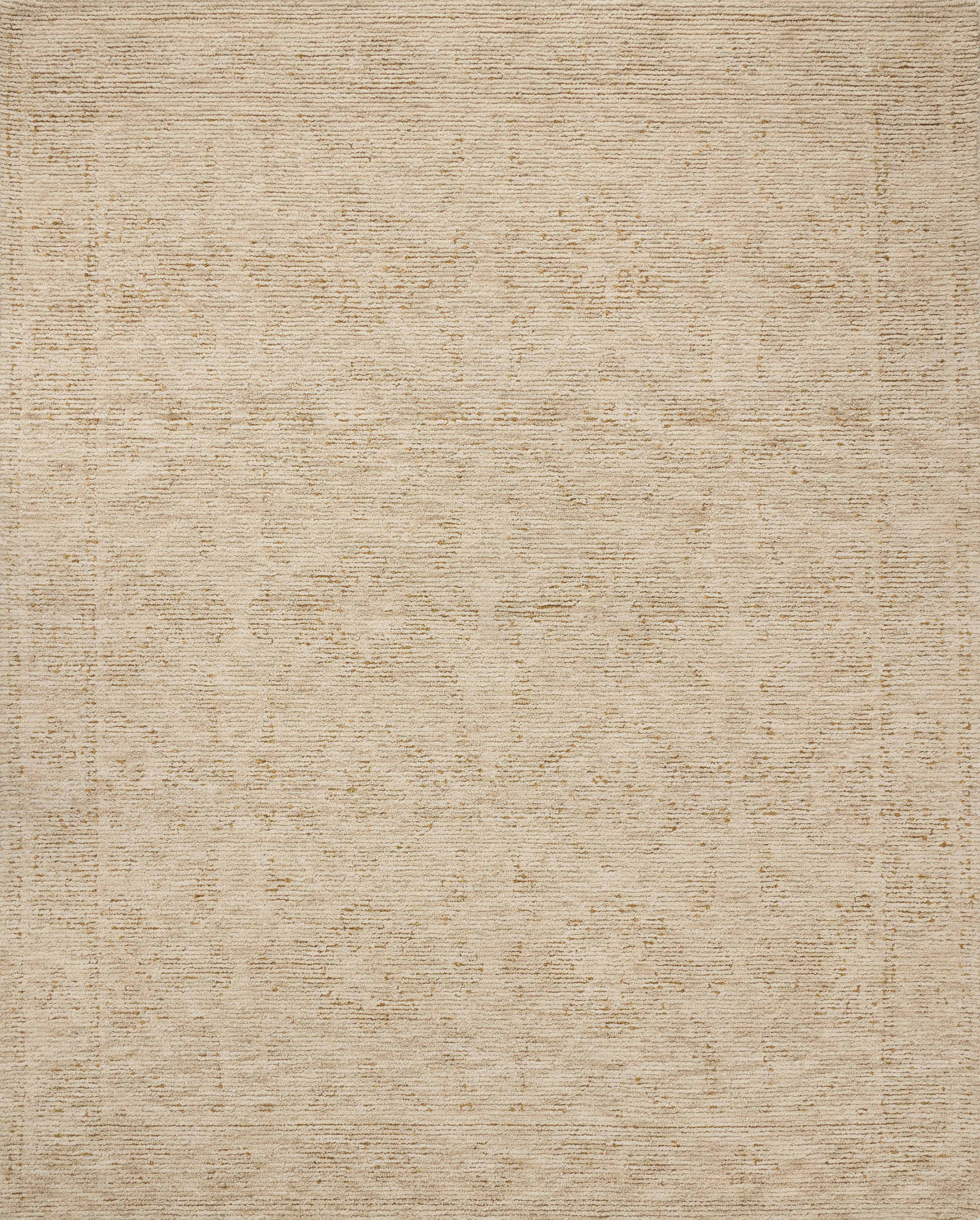 The Penny PEN-01 Gold / Natural Area Rug is a hand-tufted wool area rug that radiates radiant gold and warm natural charm and ribbed and high-low textured elegance