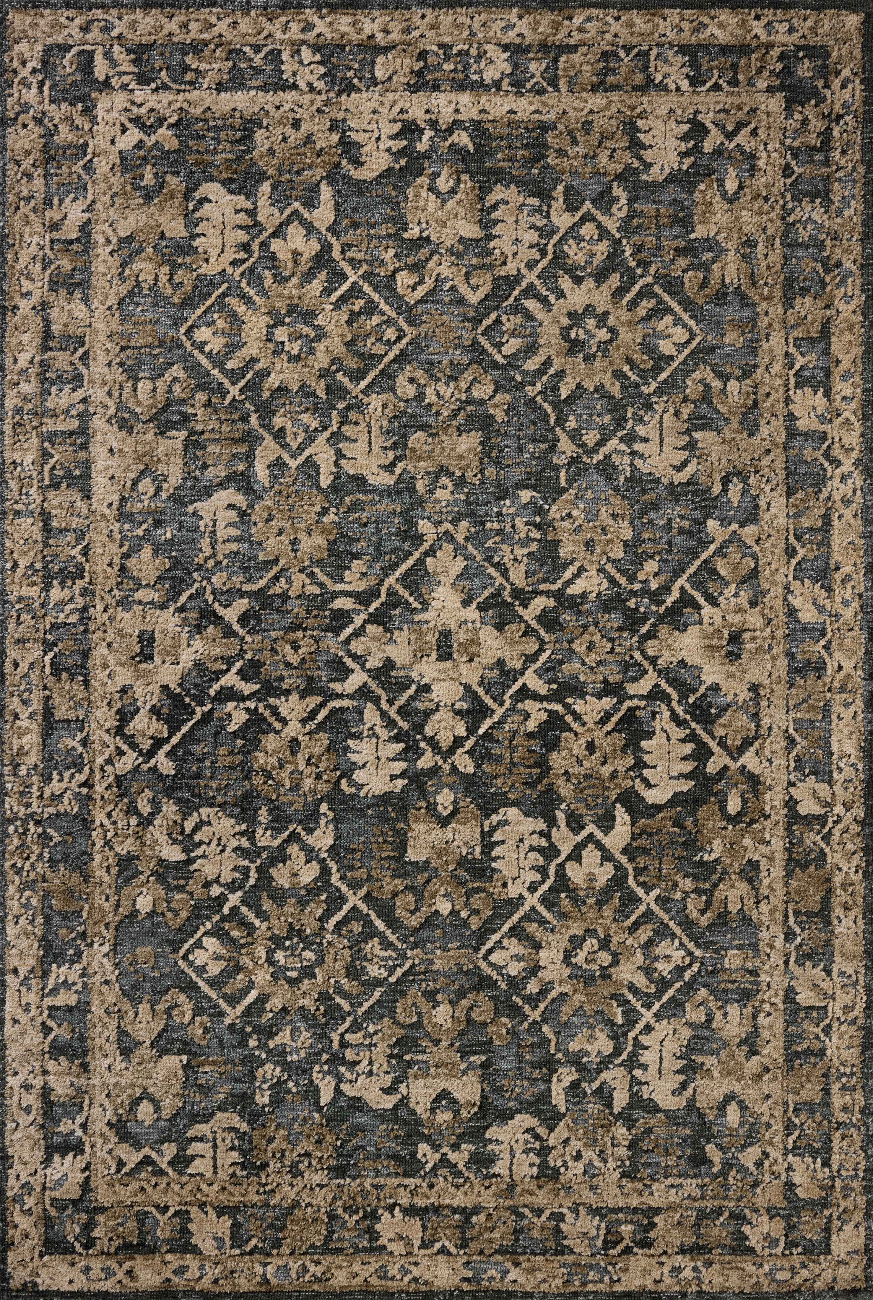The Percival PCV-05 Denim /Granite Area Rug is a power-loomed polyester area rug that radiates casual denim and striking granite charm and traditional elegance