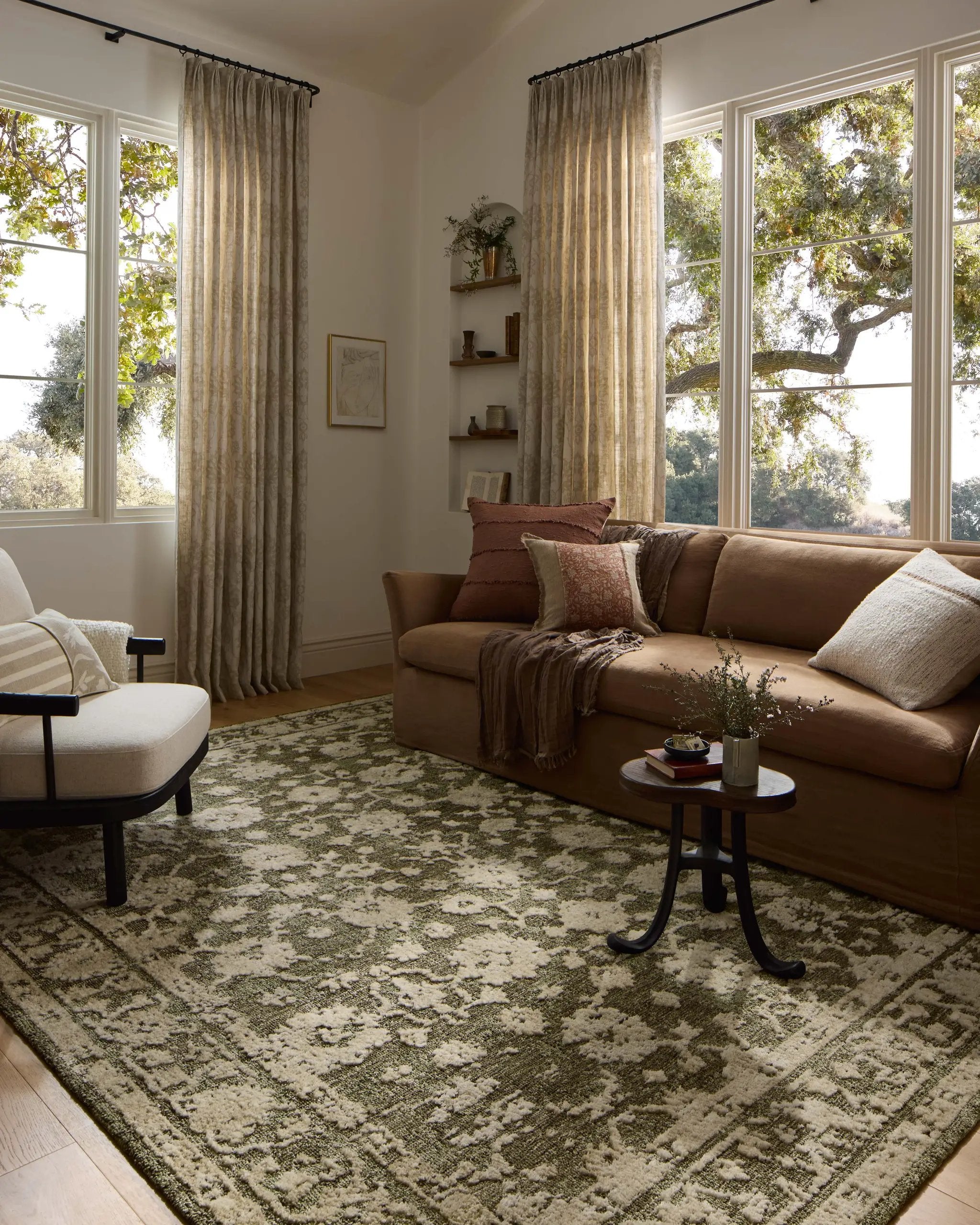 Percival PCV-06 Moss / Natural Area Rug by Loloi