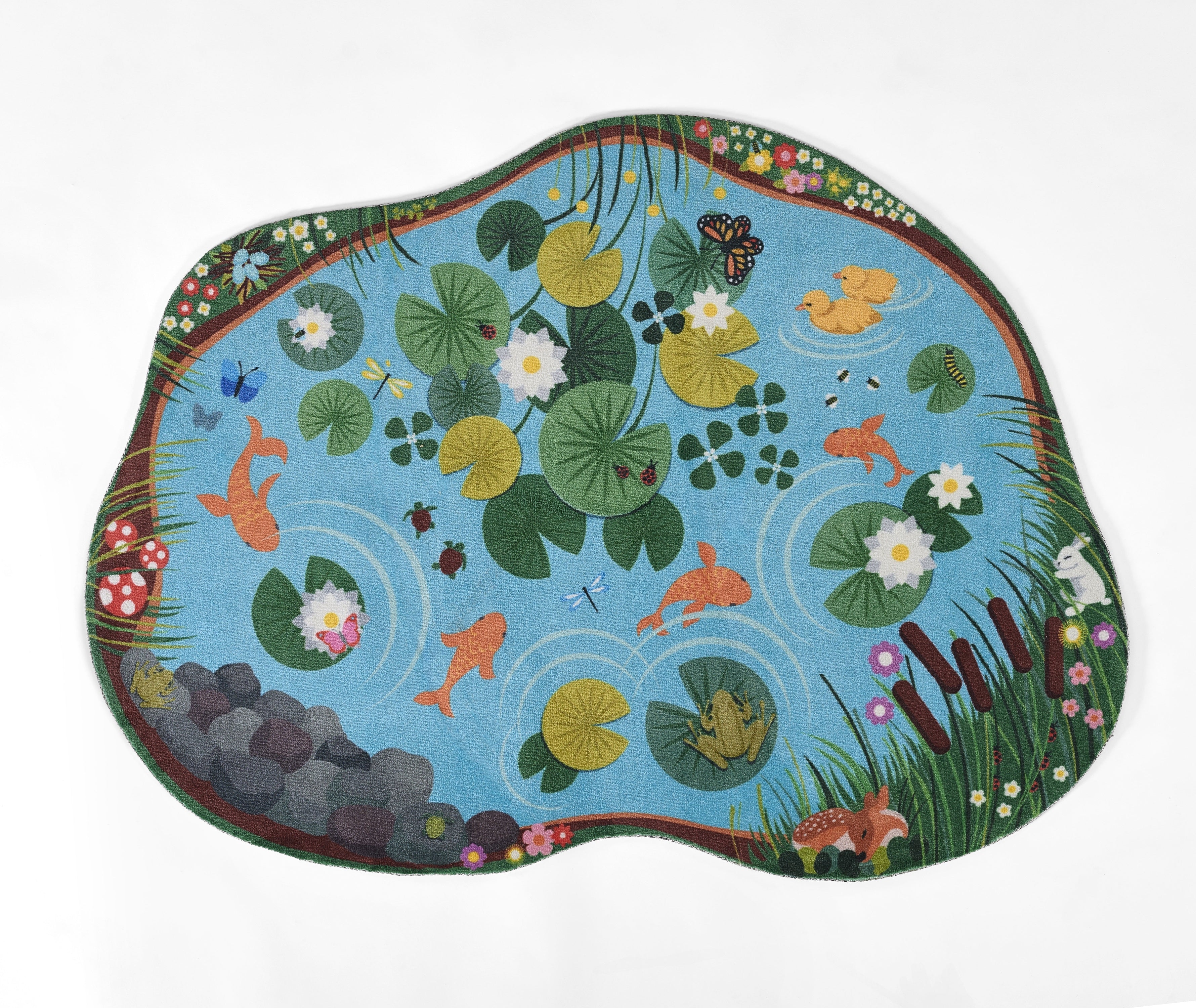 Momeni Playground PLY-1 Pond Blue Kid Rug