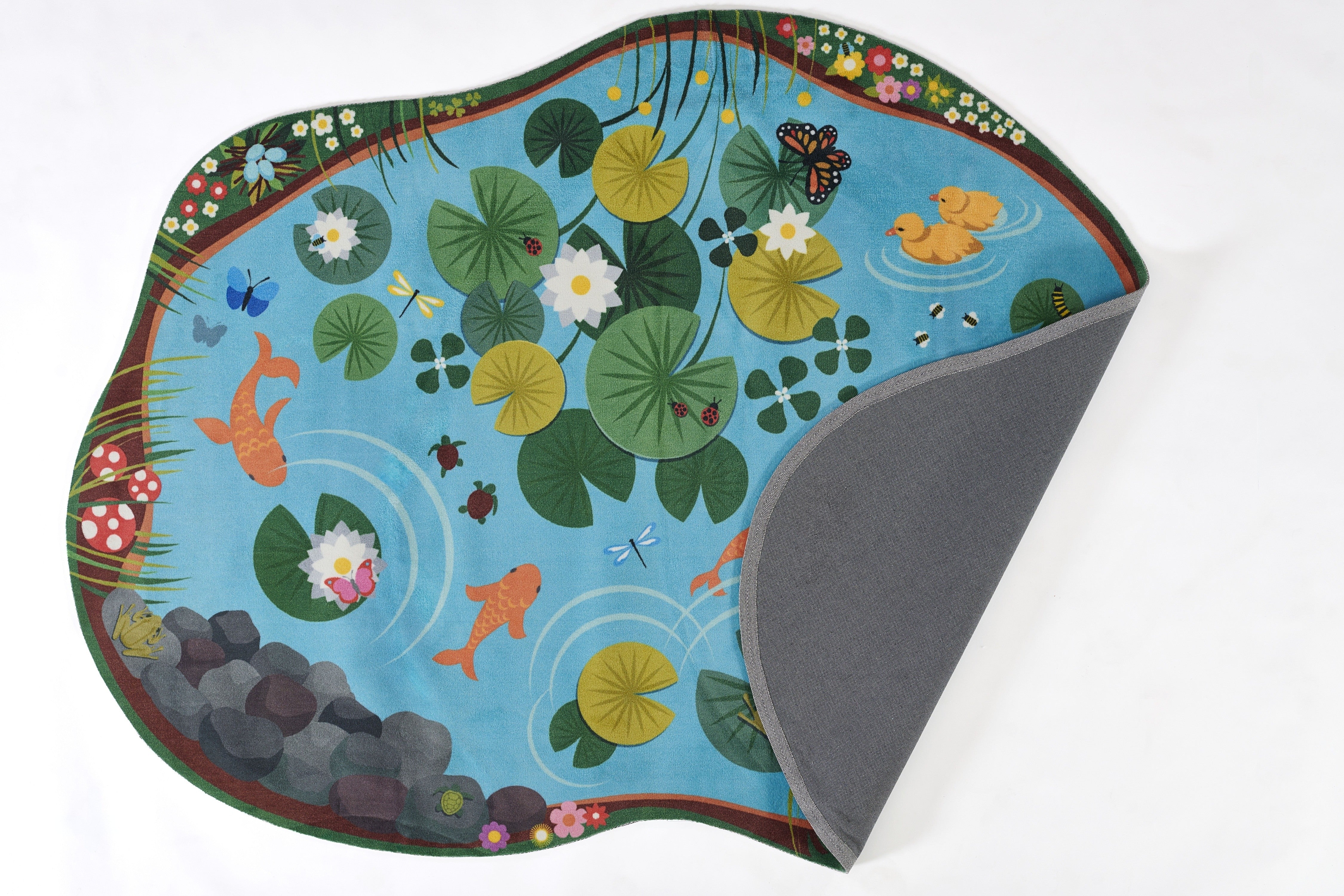 Momeni Playground PLY-1 Pond Blue Kid Rug