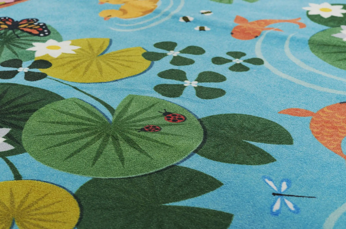 Playground PLY-1 Pond Blue Area Rug by Momeni