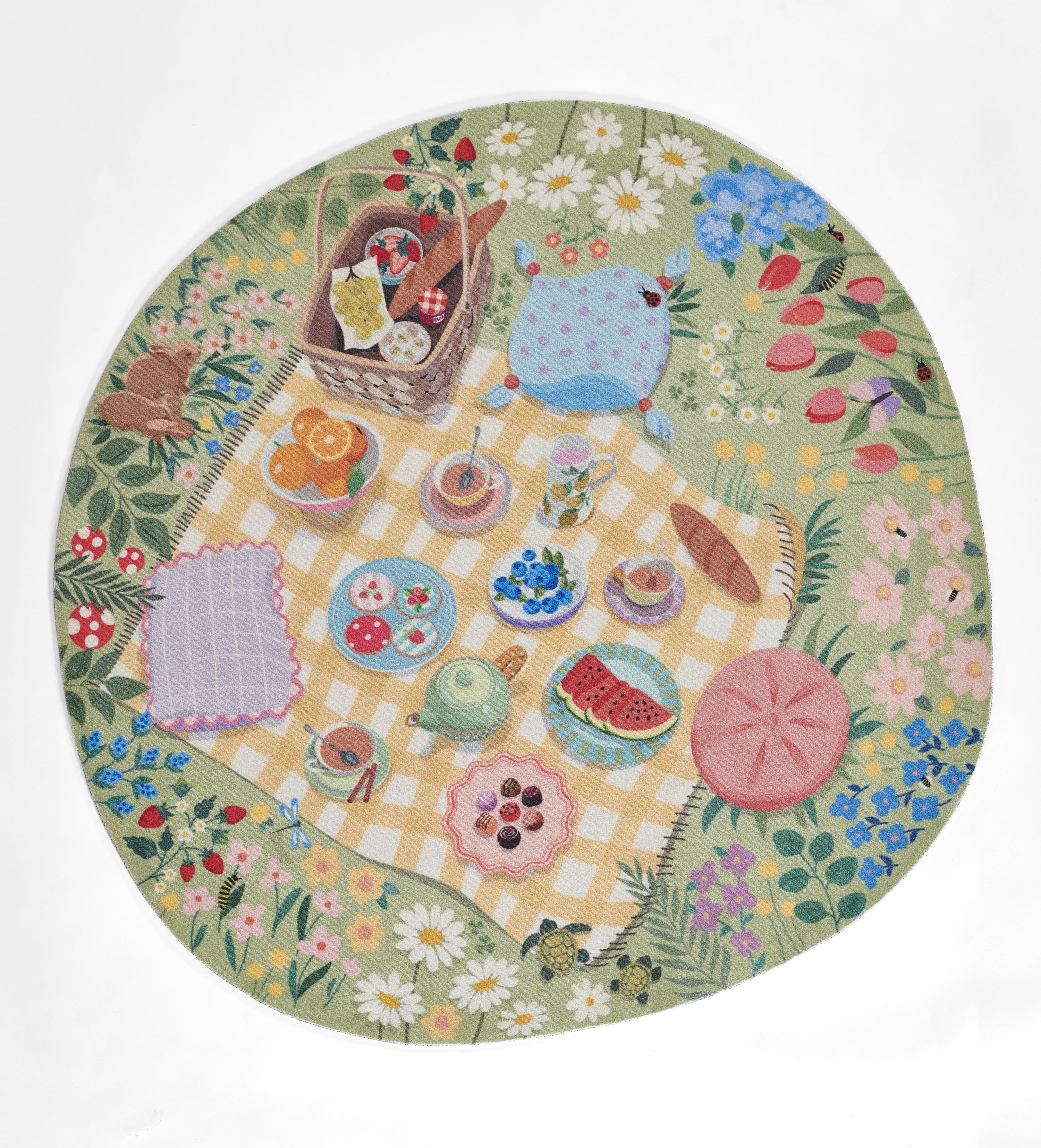 Playground PLY-2 Tea Party Green Area Rug