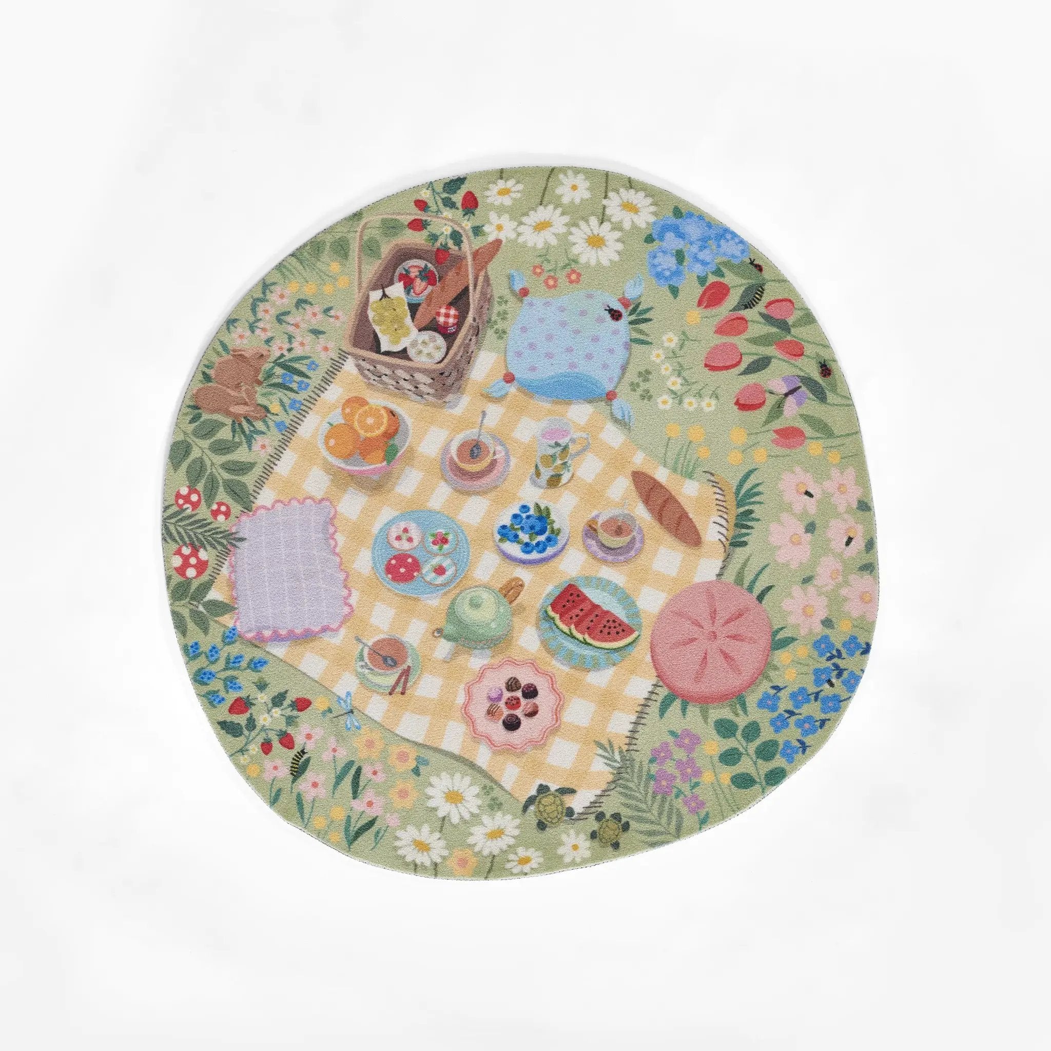 Playground PLY-2 Tea Party Green Area Rug by Momeni