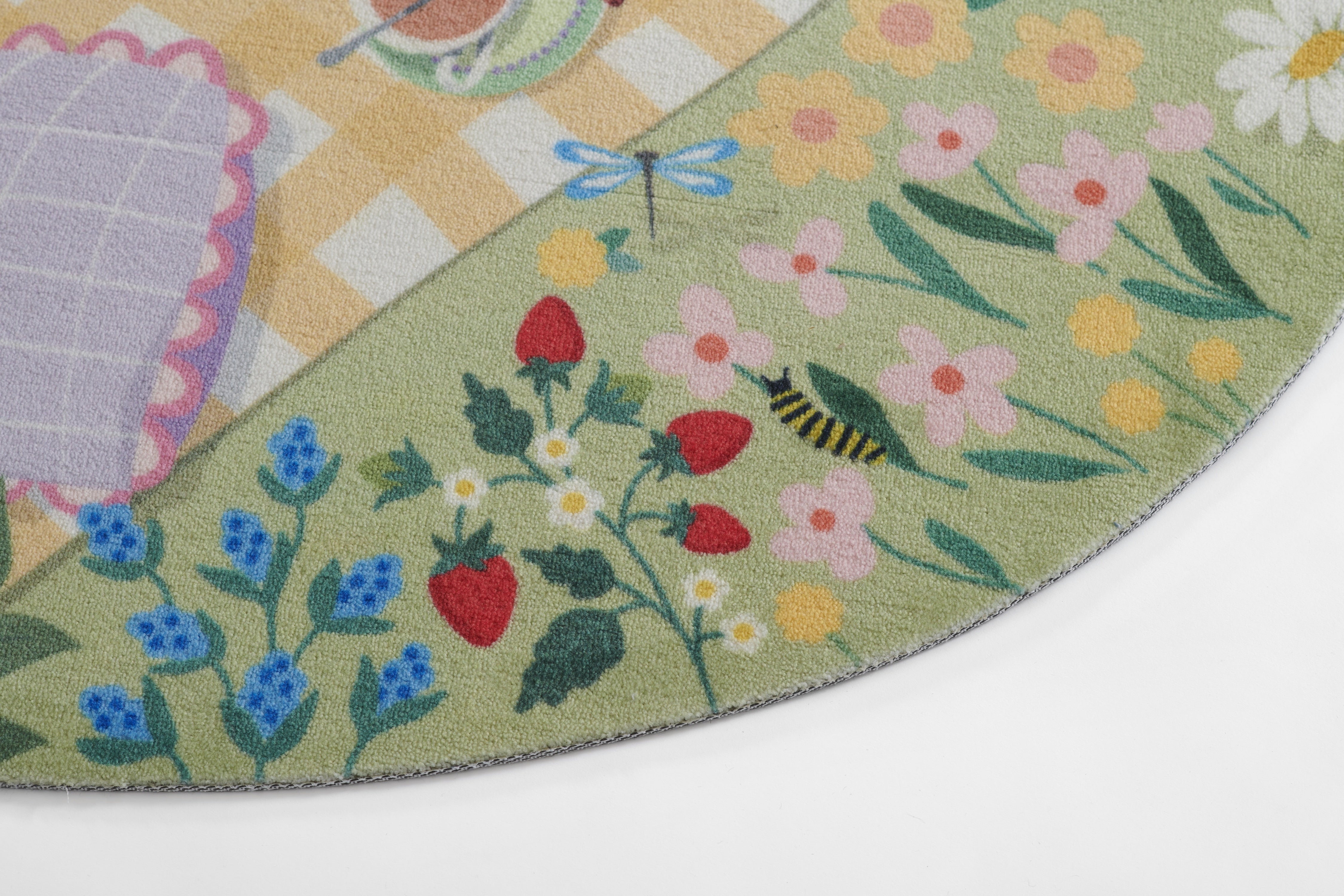 Momeni Playground PLY-2 Tea Party Green Kid Rug