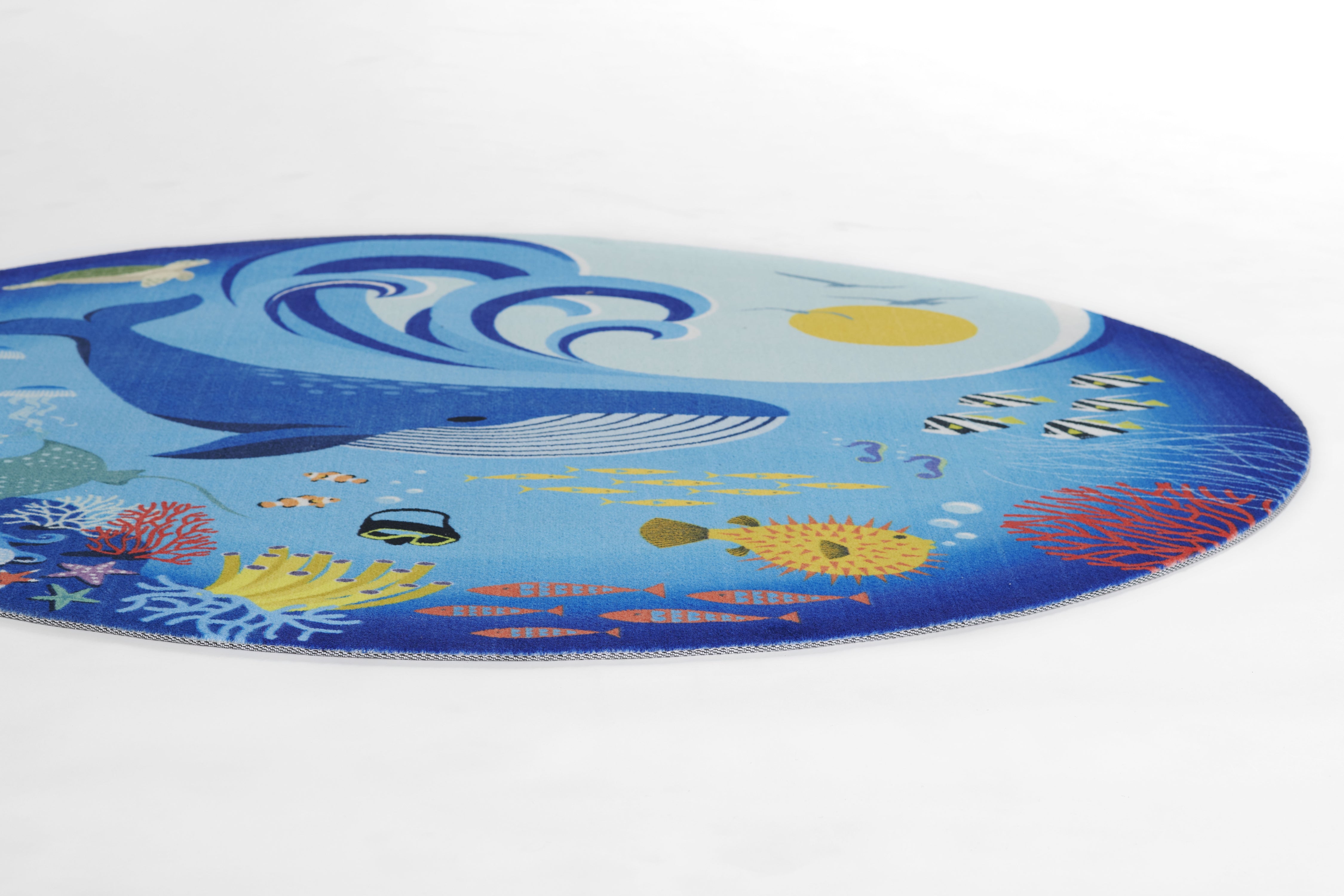 Momeni Playground PLY-3 Ocean Blue Kid Rug