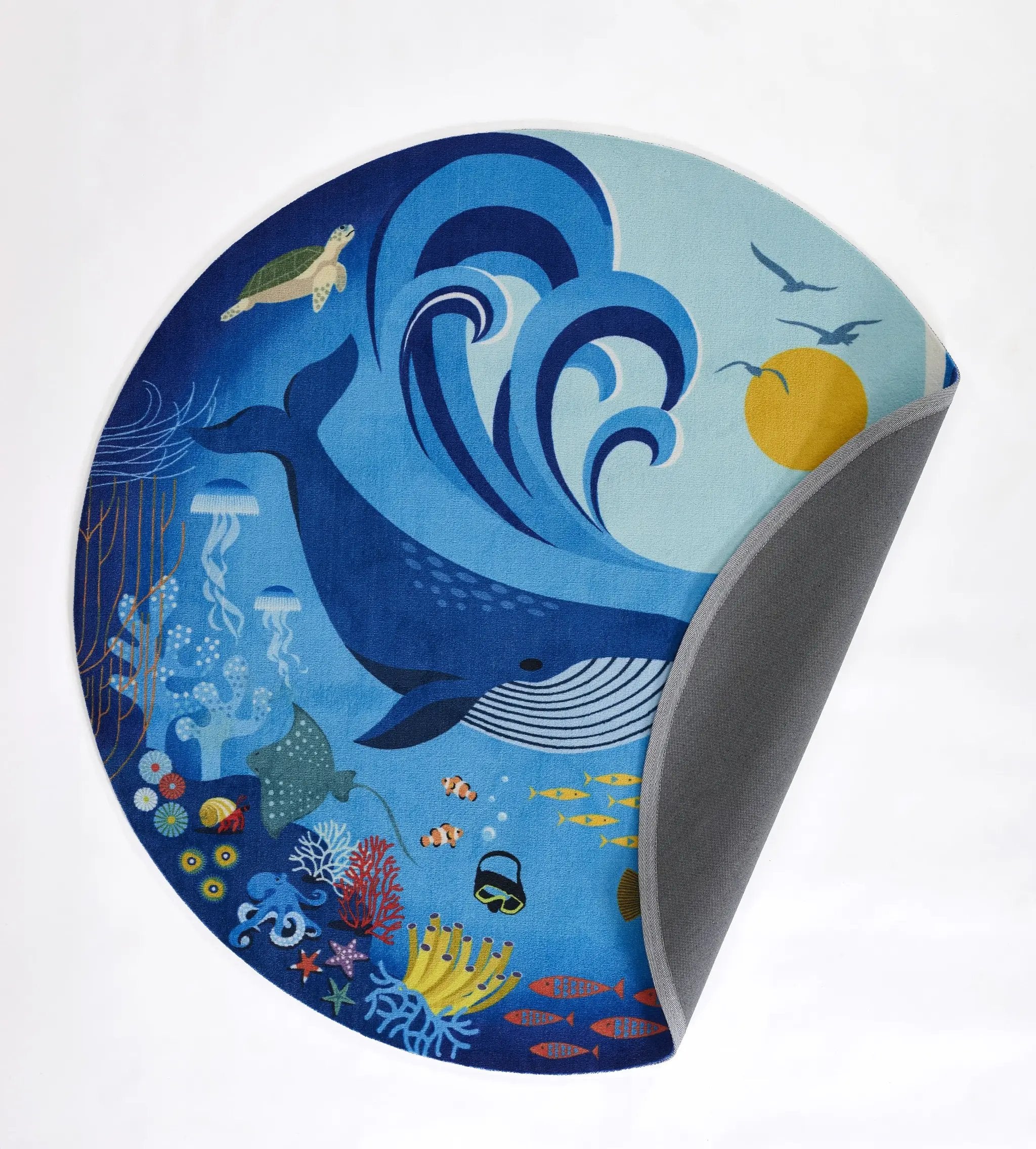 Playground PLY-3 Ocean Blue Area Rug by Momeni